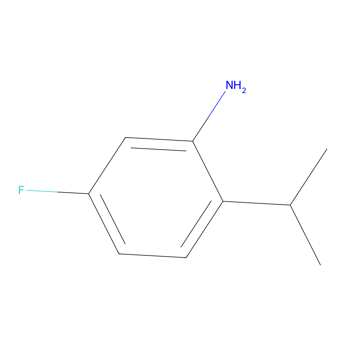 5-Fluoro-2-isopropylaniline molecular structure, CAS 1369777-05-8
