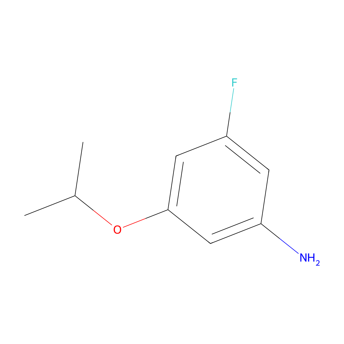3-Fluoro-5-(propan-2-yloxy)aniline molecular structure, CAS 1369777-17-2