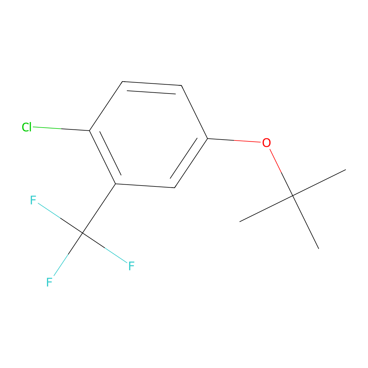 4-(tert-Butoxy)-1-chloro-2-(trifluoromethyl)benzene molecular structure, CAS 1369777-57-0