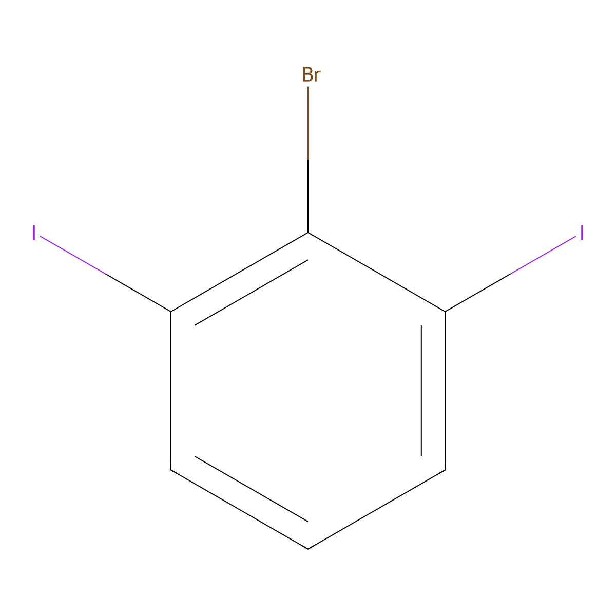 2-Bromo-1,3-diiodobenzene molecular structure, CAS 1369779-06-5