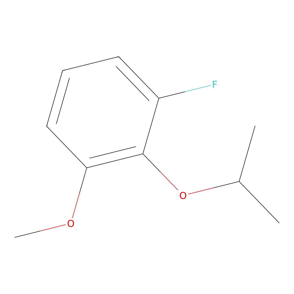 1-Fluoro-2-isopropoxy-3-methoxybenzene molecular structure, CAS 1369779-10-1
