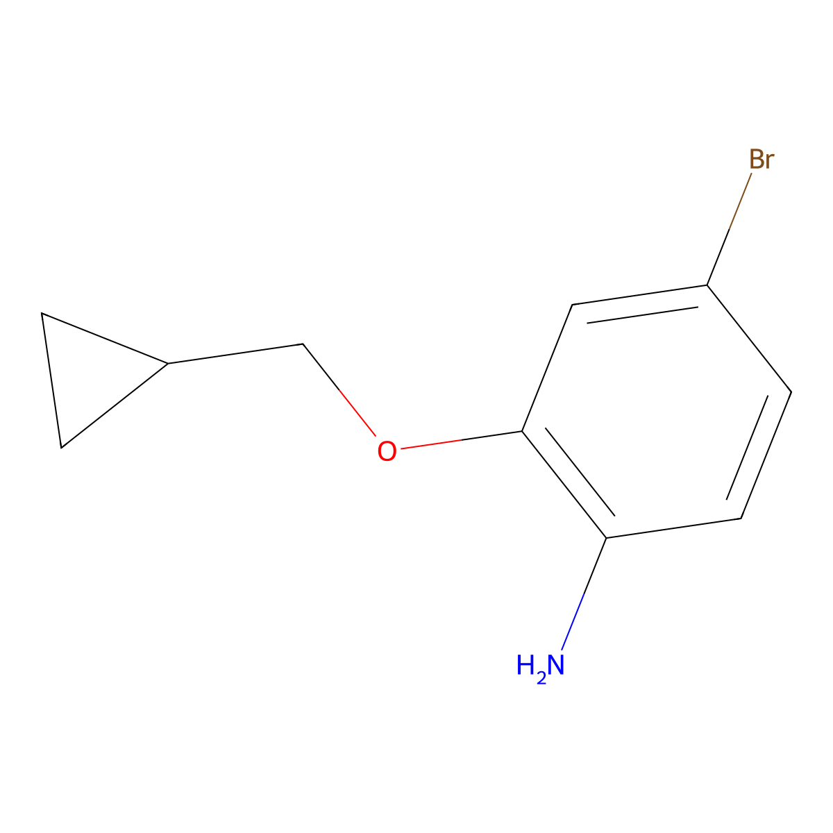 4-Bromo-2-cyclopropylmethoxy-phenylamine molecular structure, CAS 1369781-99-6