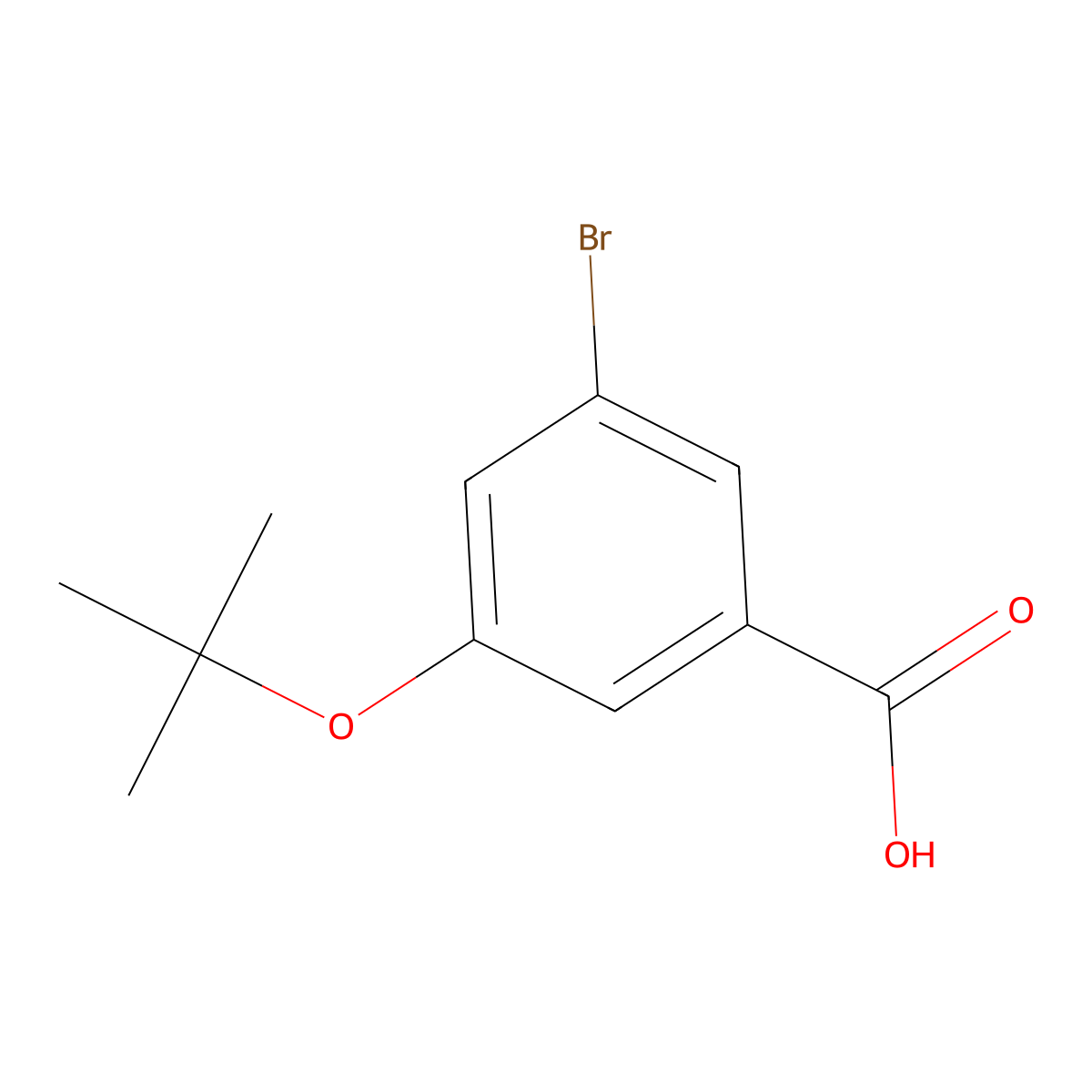 3-Bromo-5-(tert-butoxy)benzoic acid molecular structure, CAS 1369782-01-3
