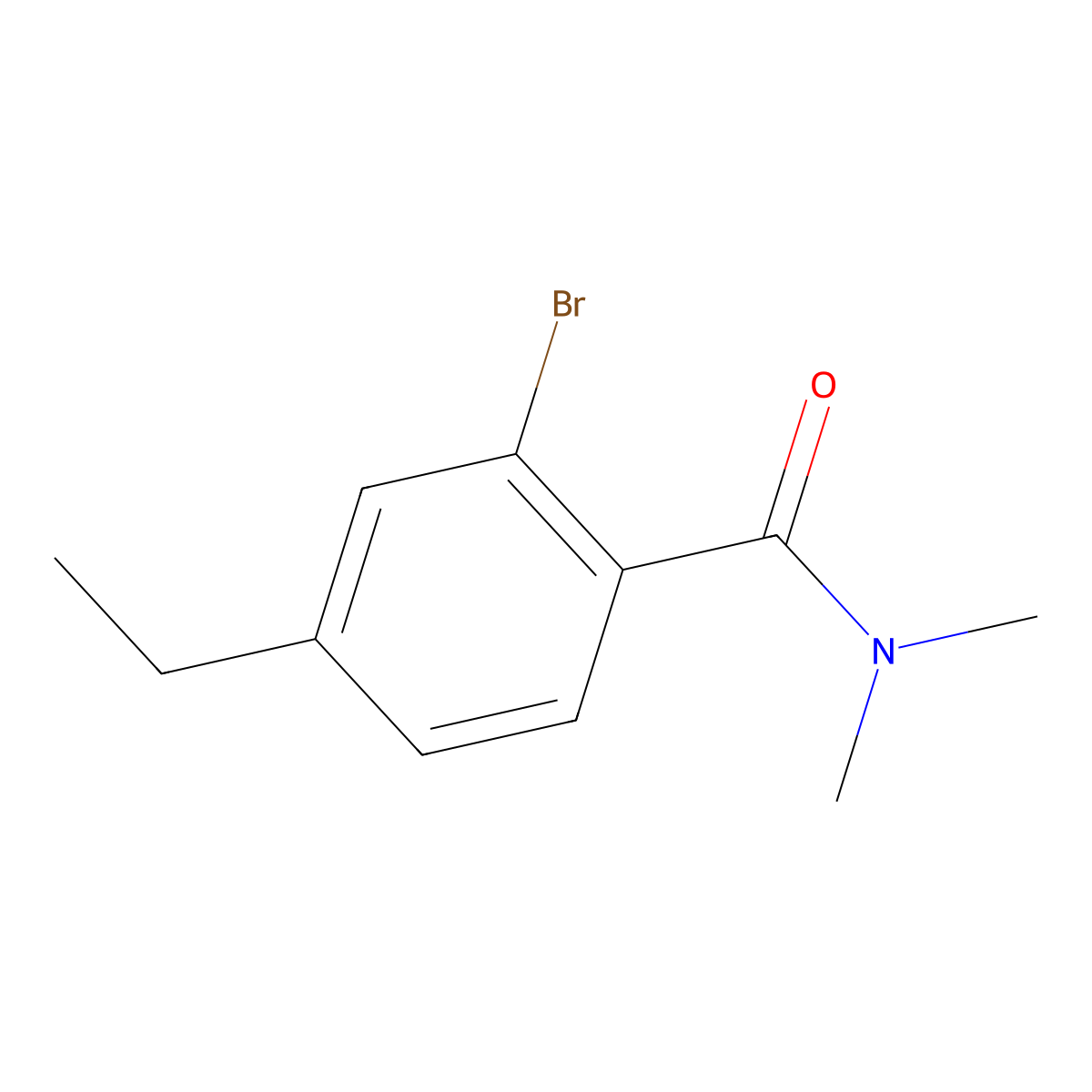 Benzamide, 2-bromo-4-ethyl-N,N-dimethyl- molecular structure, CAS 1369782-08-0