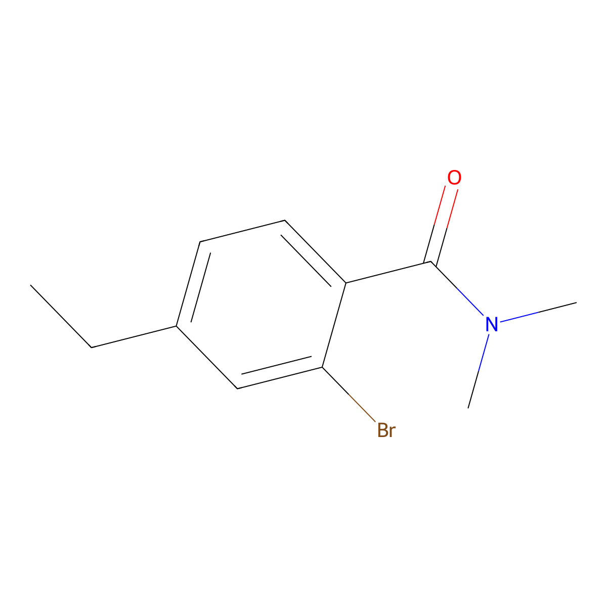 Benzamide, 2-bromo-4-ethyl-N,N-dimethyl- molecular structure, CAS 1369782-08-0
