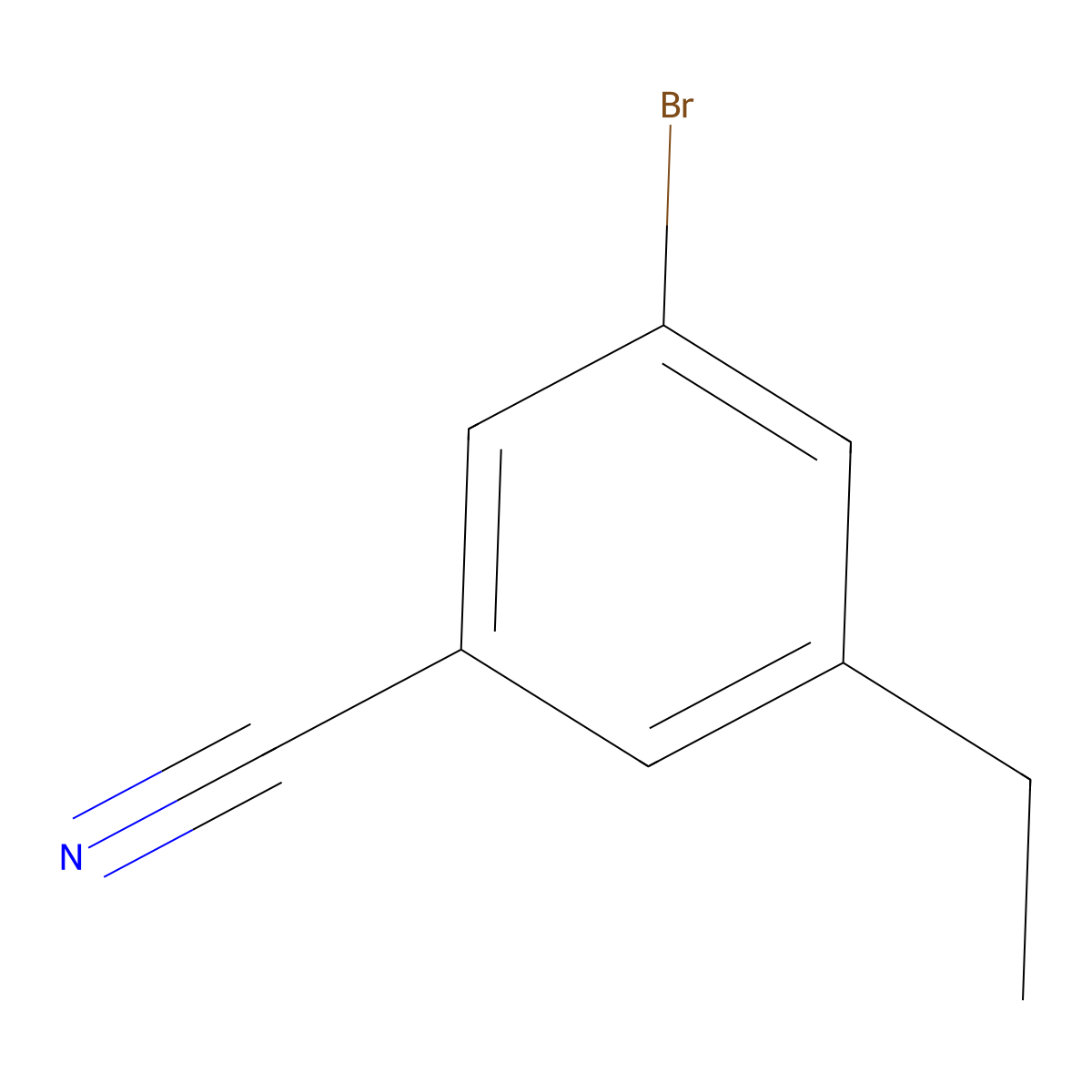 3-Bromo-5-ethylbenzonitrile molecular structure, CAS 1369782-16-0