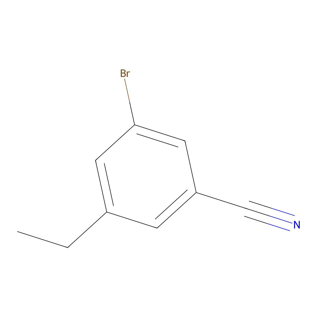 3-Bromo-5-ethylbenzonitrile molecular structure, CAS 1369782-16-0