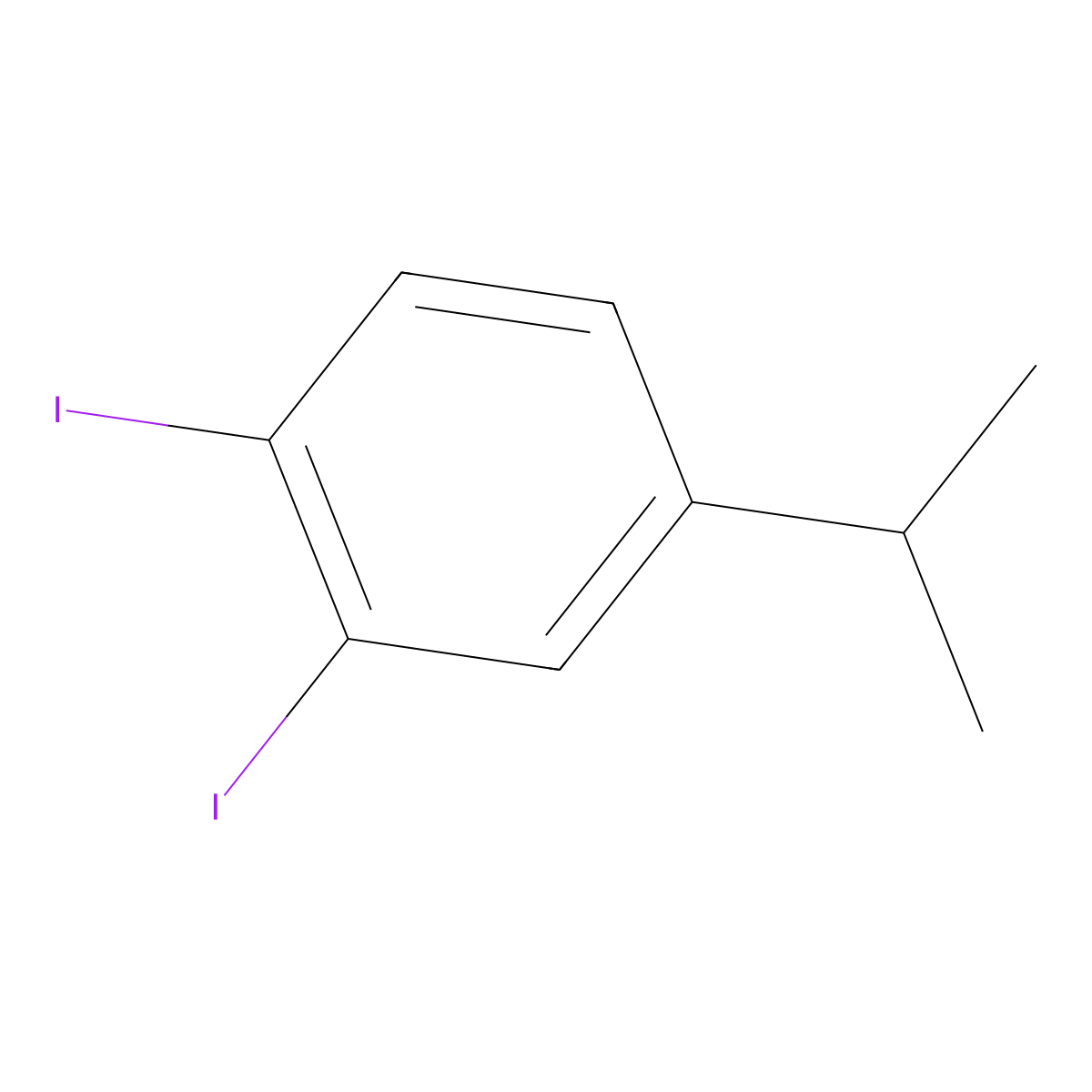 1,2-Diiodo-4-isopropylbenzene molecular structure, CAS 1369782-63-7