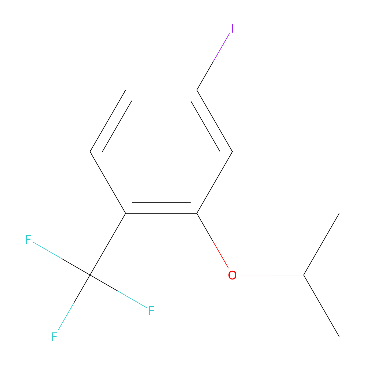 4-Iodo-2-isopropoxy-1-(trifluoromethyl)benzene molecular structure, CAS 1369782-76-2