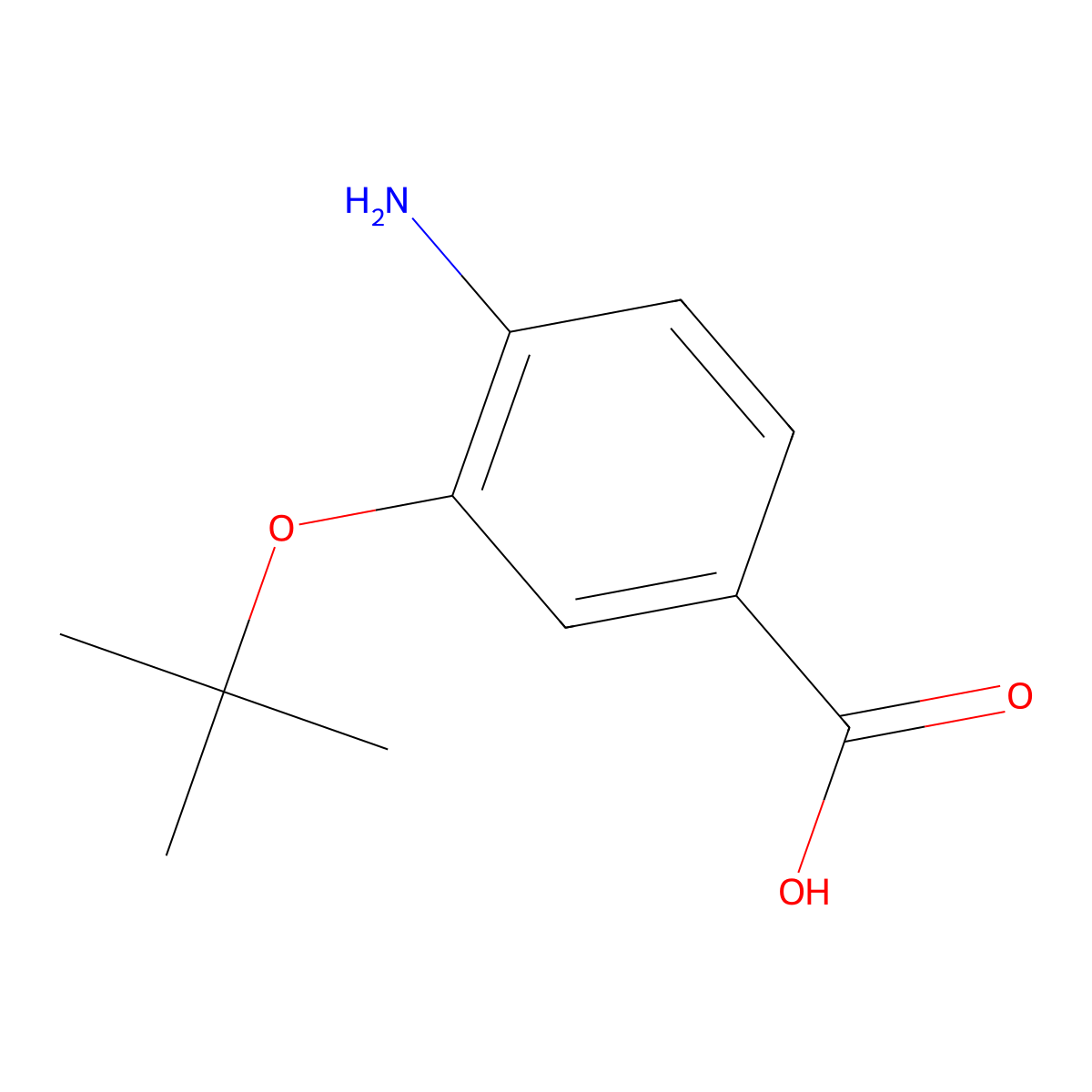 4-Amino-3-(tert-butoxy)benzoic acid molecular structure, CAS 1369783-33-4