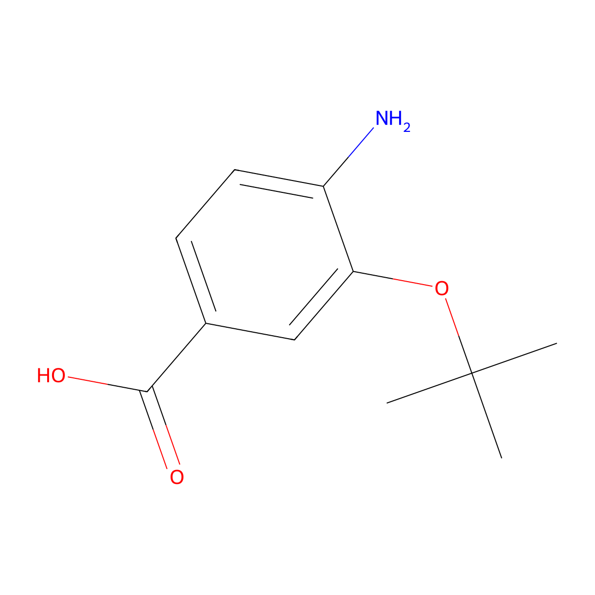 4-Amino-3-(tert-butoxy)benzoic acid molecular structure, CAS 1369783-33-4