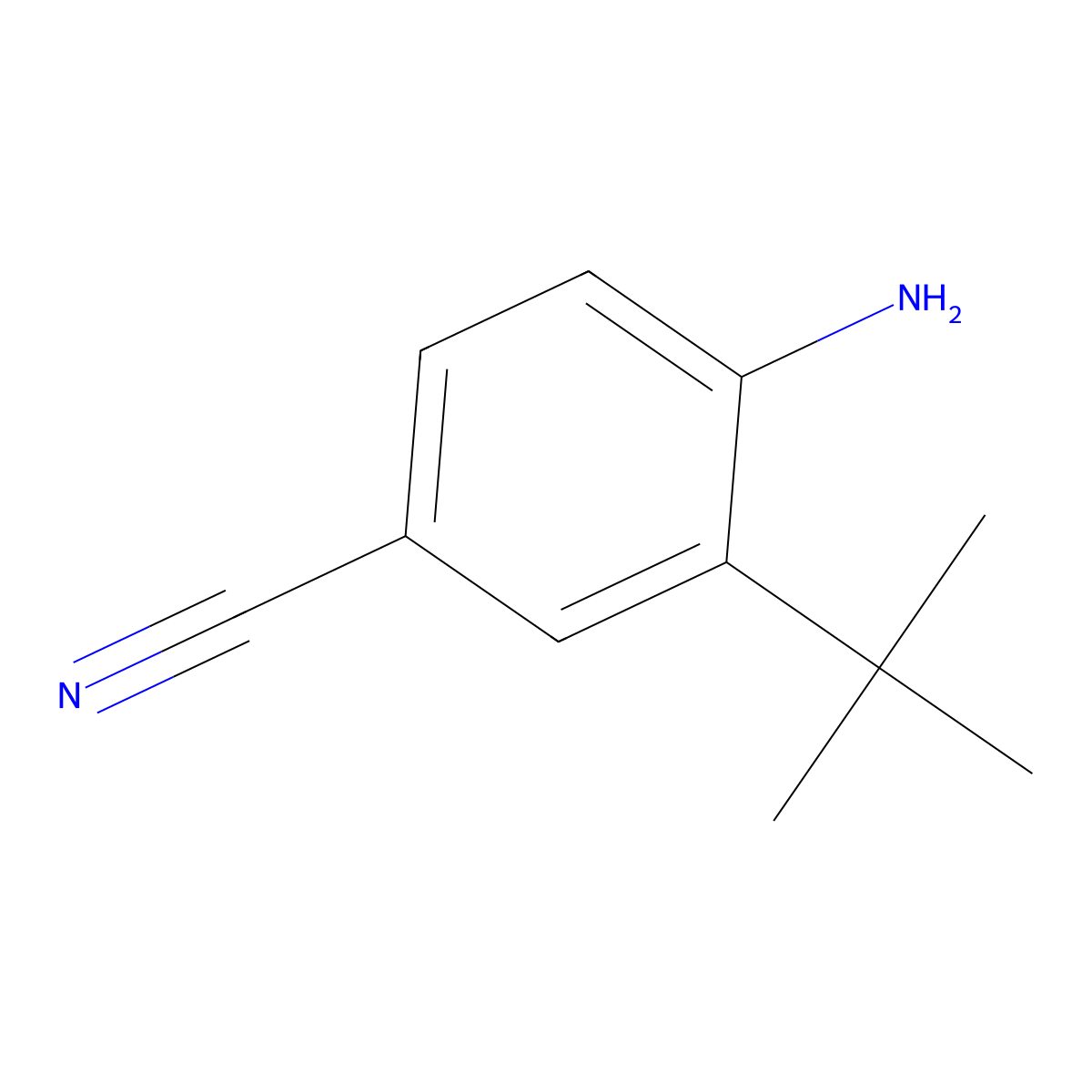 4-Amino-3-(tert-butyl)benzonitrile molecular structure, CAS 1369783-60-7
