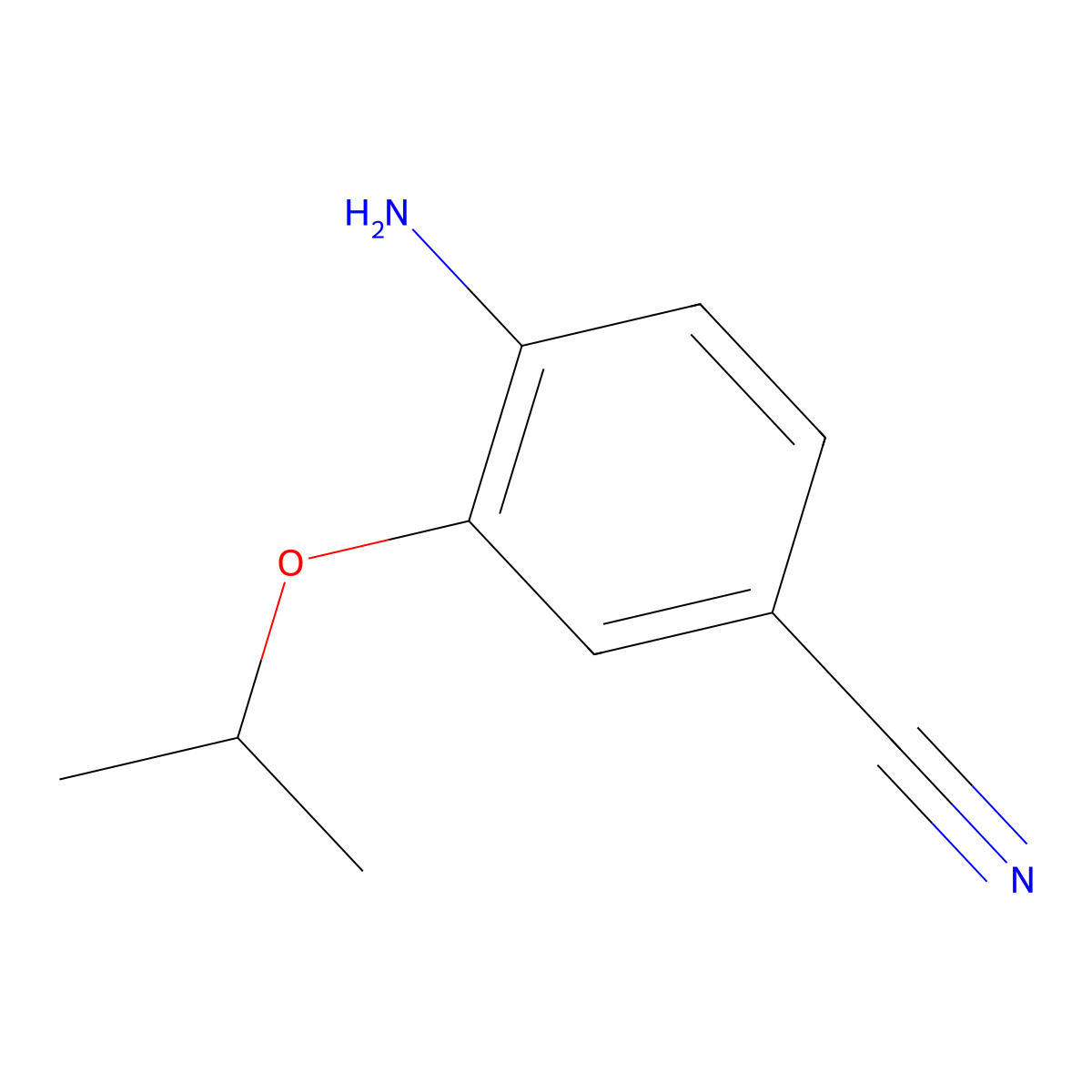 4-Amino-3-(propan-2-yloxy)benzonitrile molecular structure, CAS 1369783-66-3
