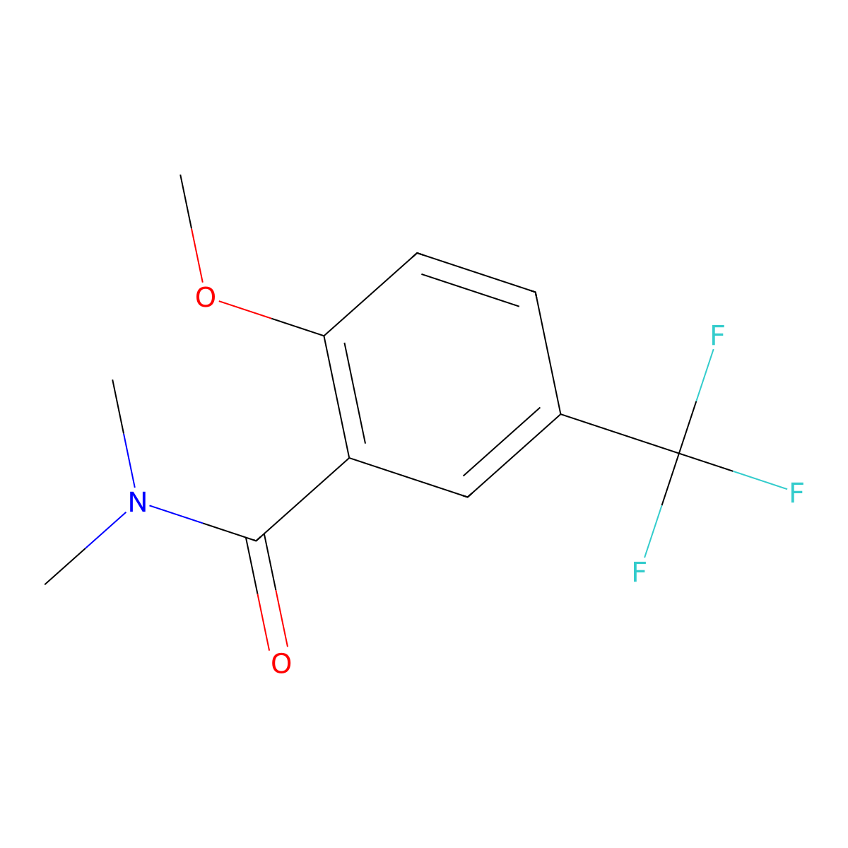 2-Methoxy-N,N-dimethyl-5-(trifluoromethyl)benzamide molecular structure, CAS 1369783-87-8