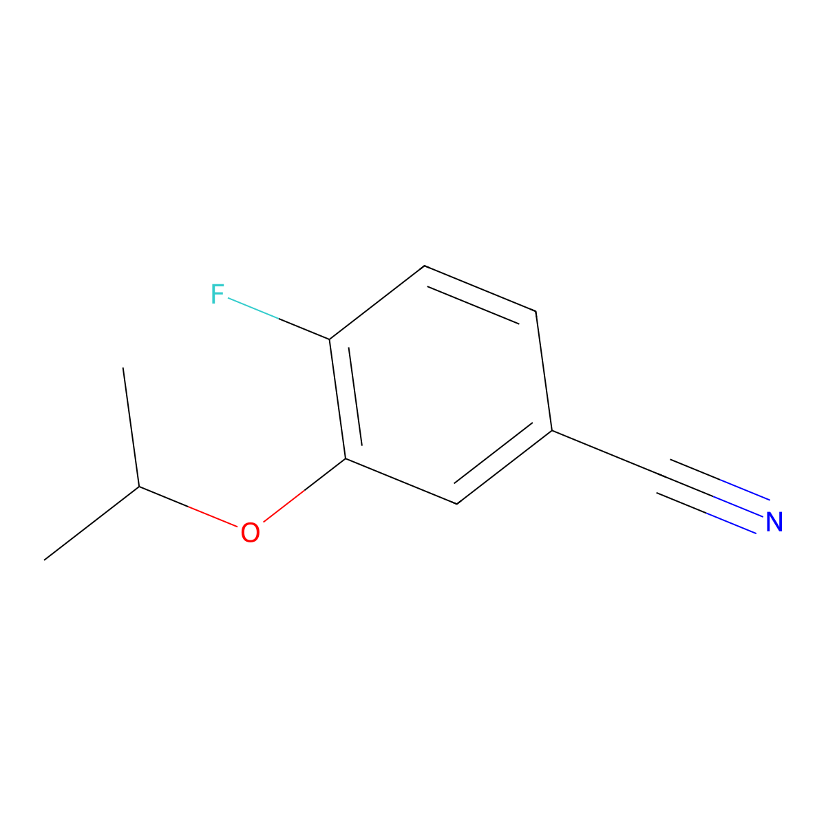 4-Fluoro-3-isopropoxybenzonitrile molecular structure, CAS 1369784-51-9