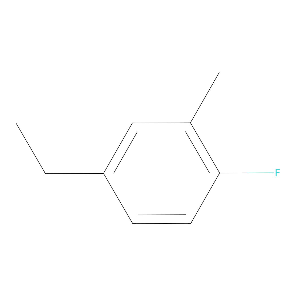 4-Ethyl-1-fluoro-2-methylbenzene molecular structure, CAS 1369784-54-2