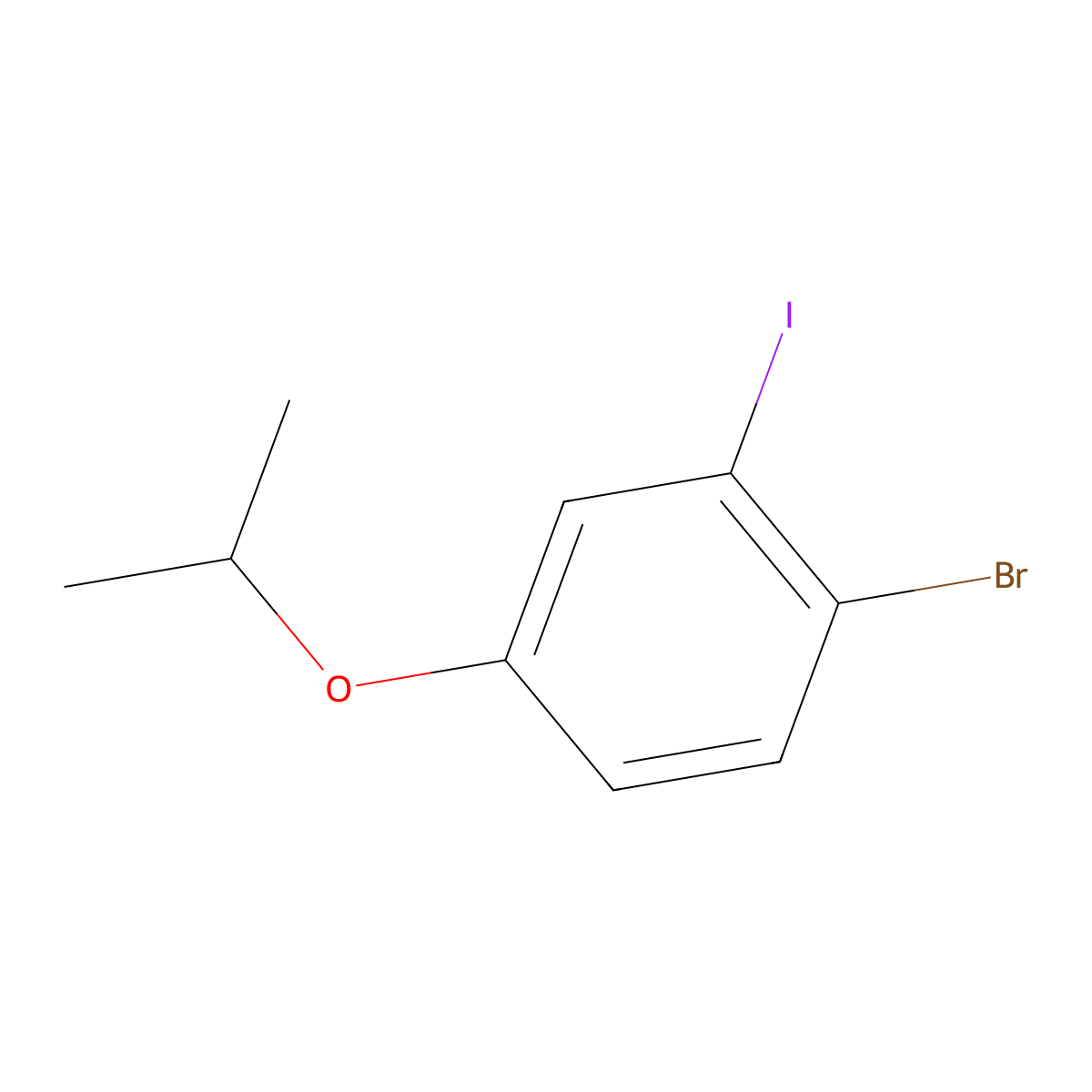 1-Bromo-2-iodo-4-isopropoxybenzene molecular structure, CAS 1369784-67-7