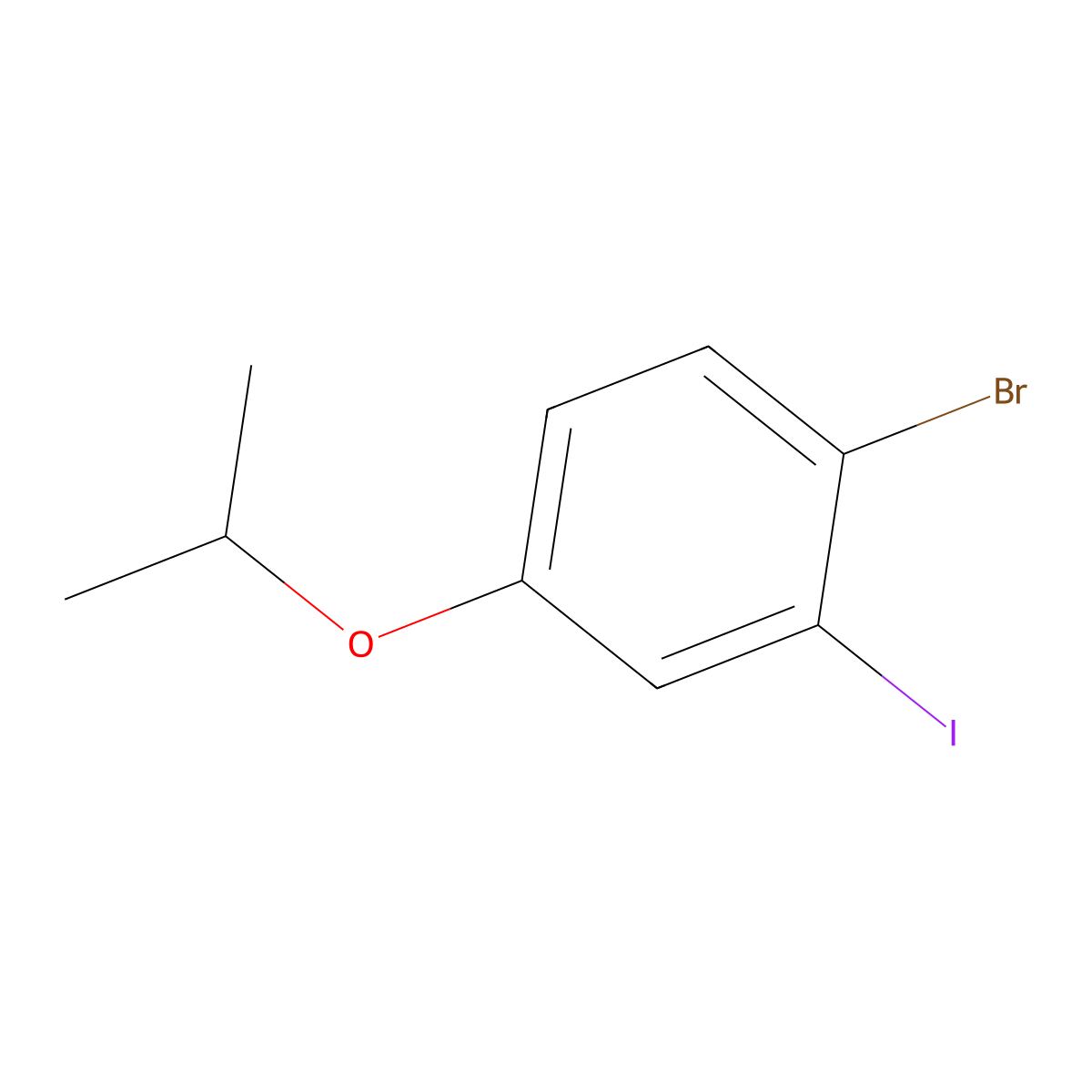 1-Bromo-2-iodo-4-isopropoxybenzene molecular structure, CAS 1369784-67-7