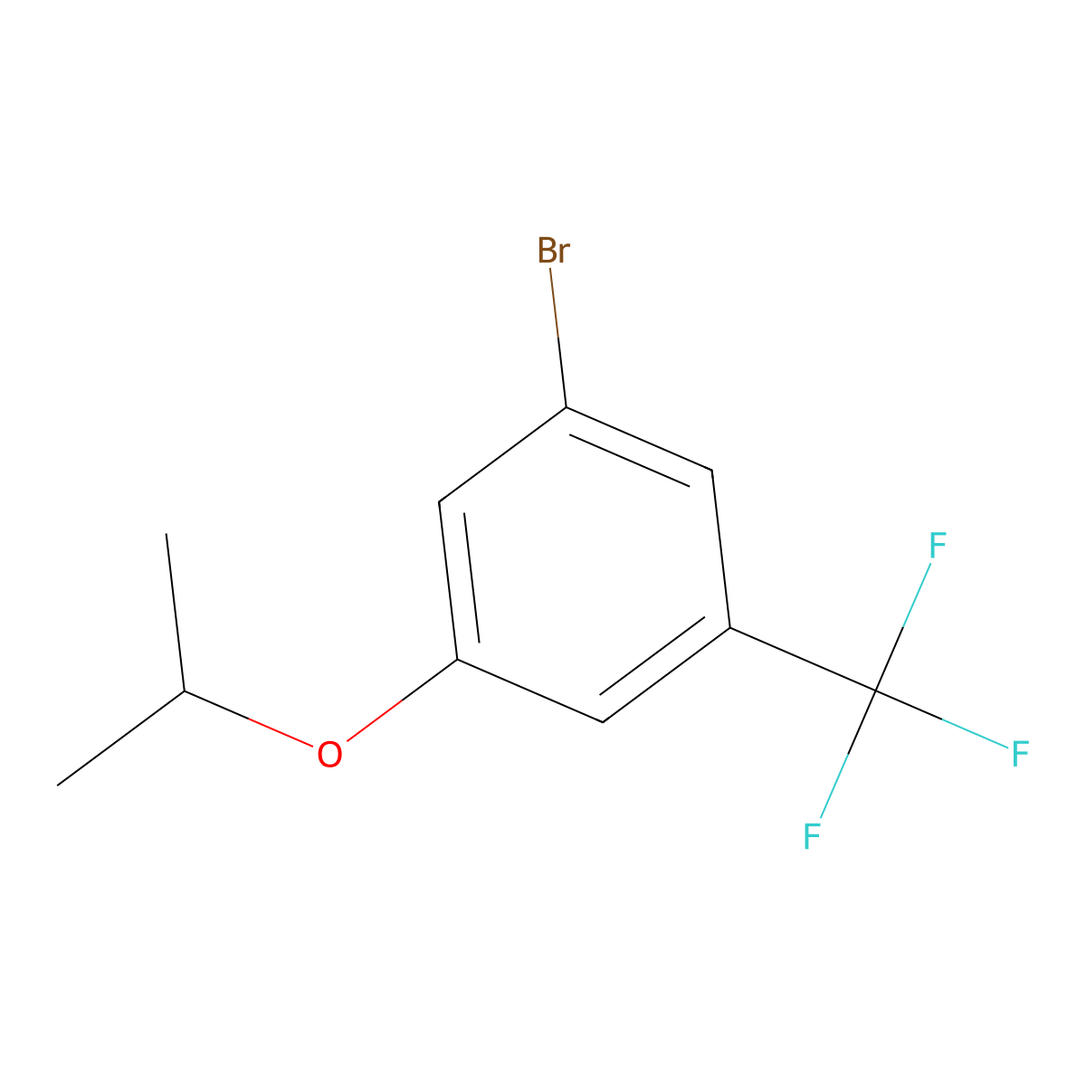 1-Bromo-3-isopropoxy-5-(trifluoromethyl)benzene molecular structure, CAS 1369784-85-9