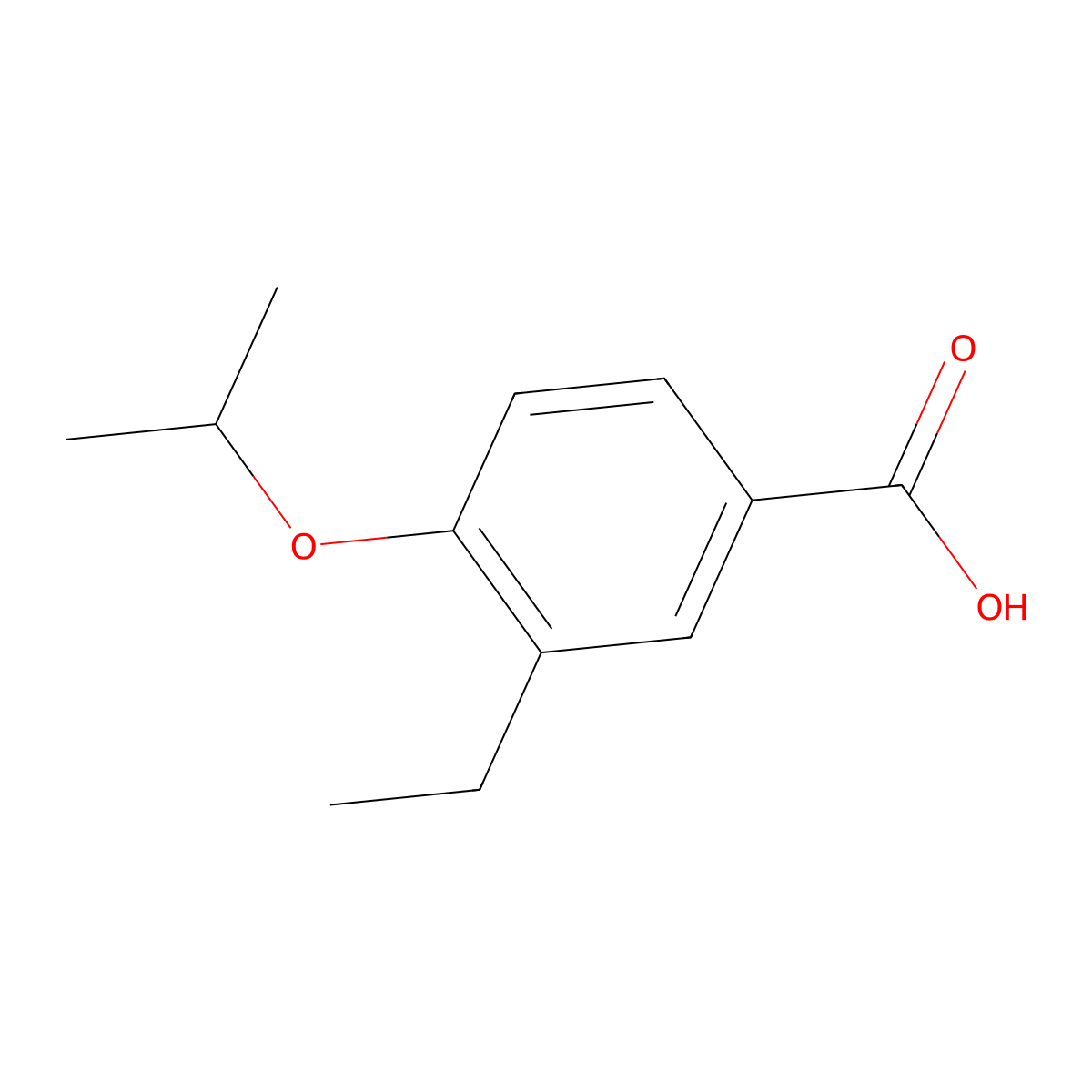 3-Ethyl-4-isopropoxybenzoic acid molecular structure, CAS 1369784-98-4