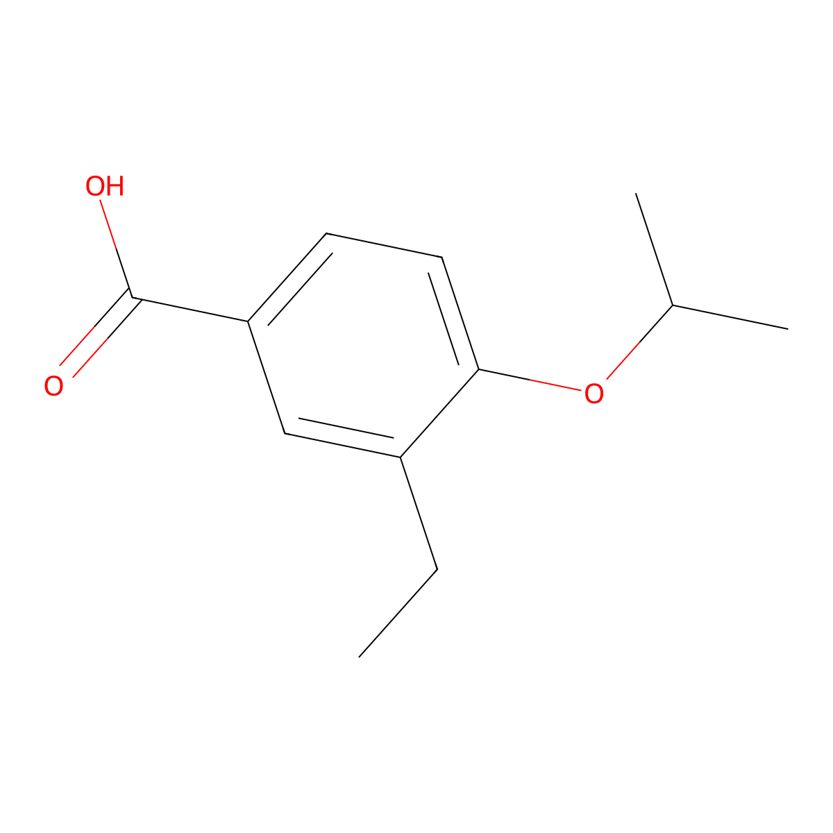 3-Ethyl-4-isopropoxybenzoic acid molecular structure, CAS 1369784-98-4