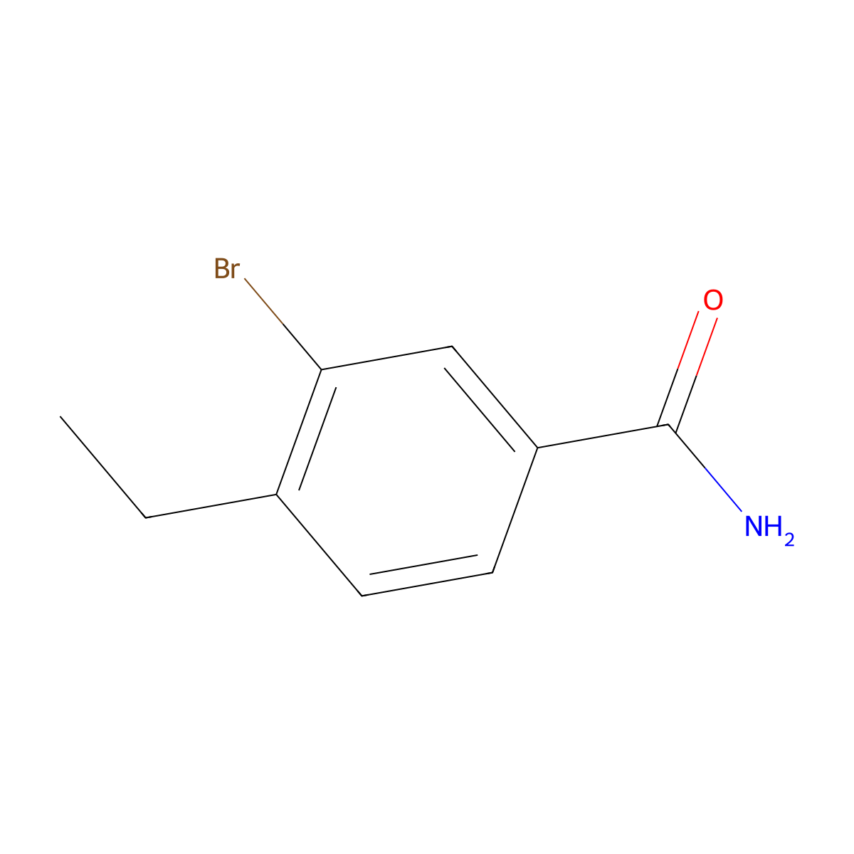 3-Bromo-4-ethylbenzamide molecular structure, CAS 1369785-21-6