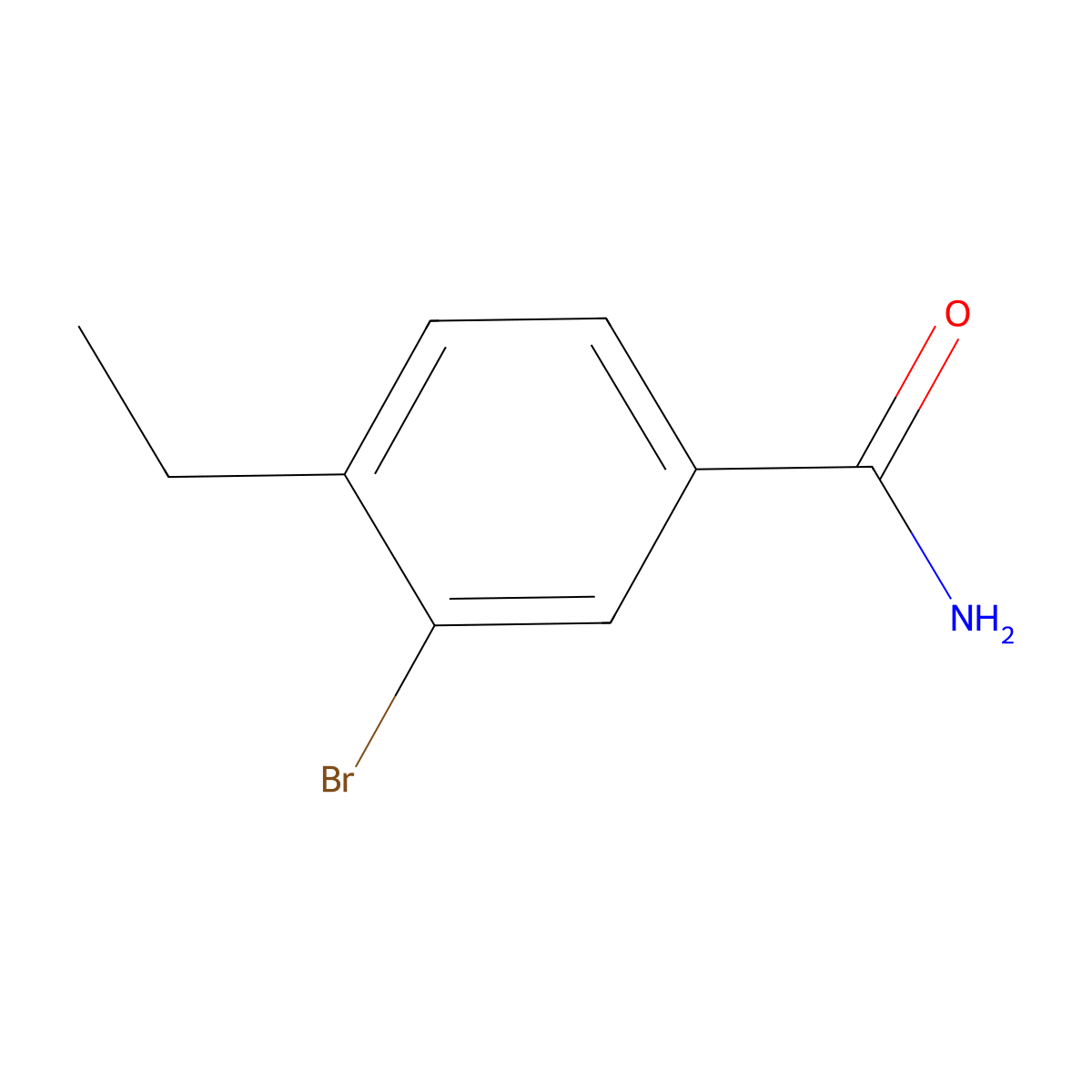 3-Bromo-4-ethylbenzamide molecular structure, CAS 1369785-21-6