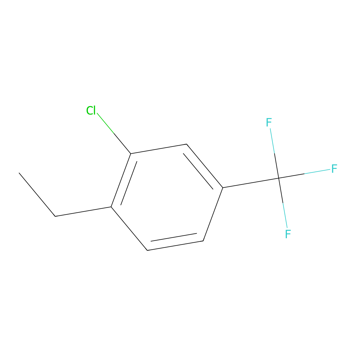 2-Chloro-1-ethyl-4-(trifluoromethyl)benzene molecular structure, CAS 1369785-22-7