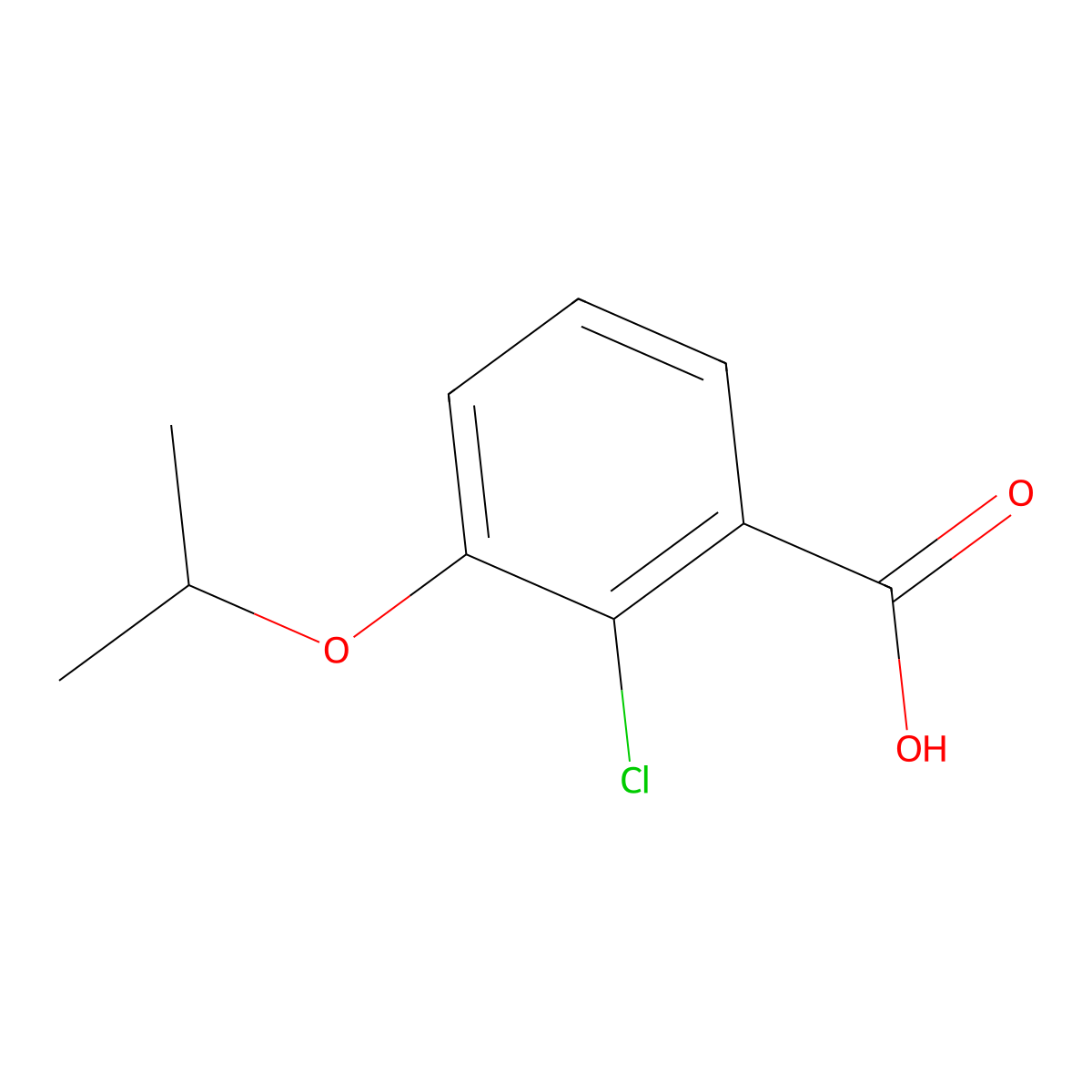 2-Chloro-3-(propan-2-yloxy)benzoic acid molecular structure, CAS 1369785-64-7