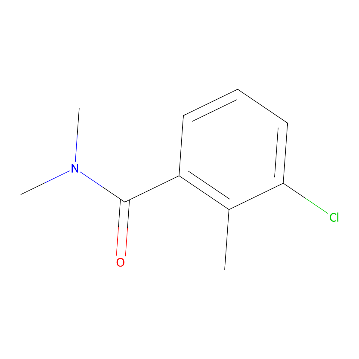 3-chloro-N,N,2-trimethylbenzamide molecular structure, CAS 1369785-98-7