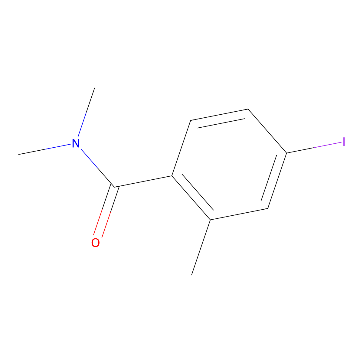 4-iodo-N,N,2-trimethylbenzamide molecular structure, CAS 1369789-30-9