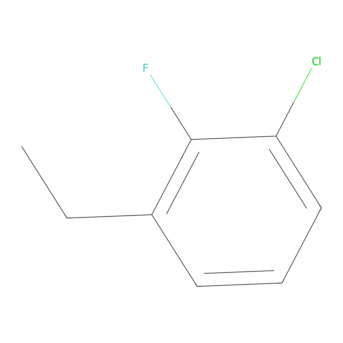1-Chloro-3-ethyl-2-fluorobenzene molecular structure, CAS 1369790-27-1