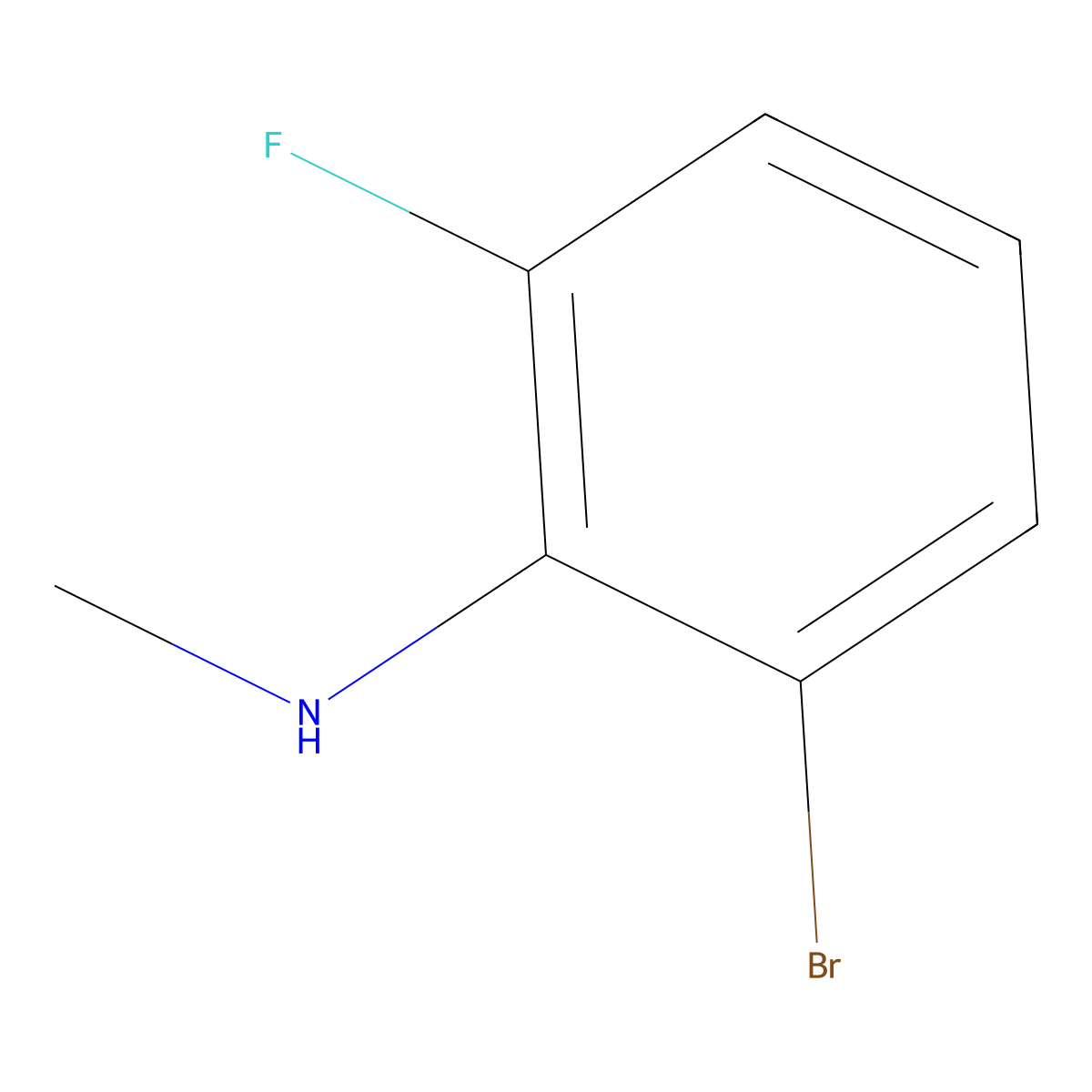 2-bromo-6-fluoro-N-methylaniline molecular structure, CAS 1369790-63-5