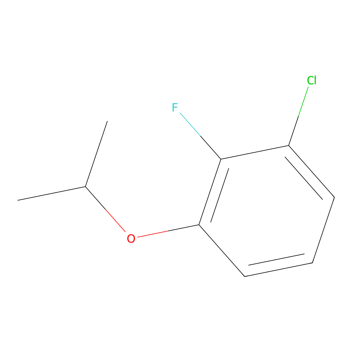 1-Chloro-2-fluoro-3-isopropoxybenzene molecular structure, CAS 1369791-02-5