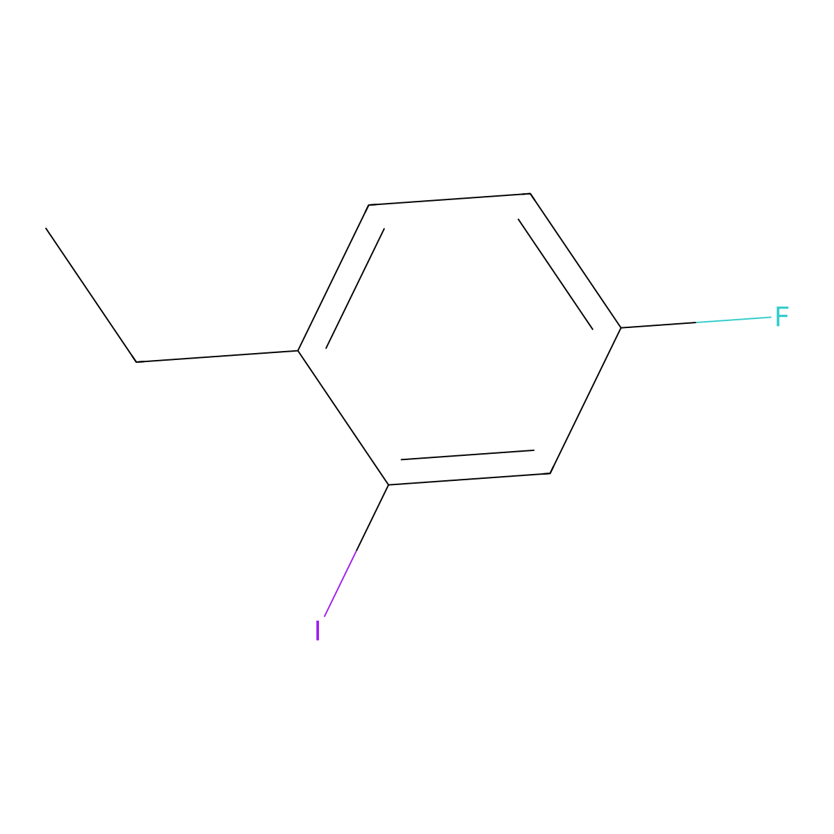 1-Ethyl-4-fluoro-2-iodobenzene molecular structure, CAS 1369791-10-5