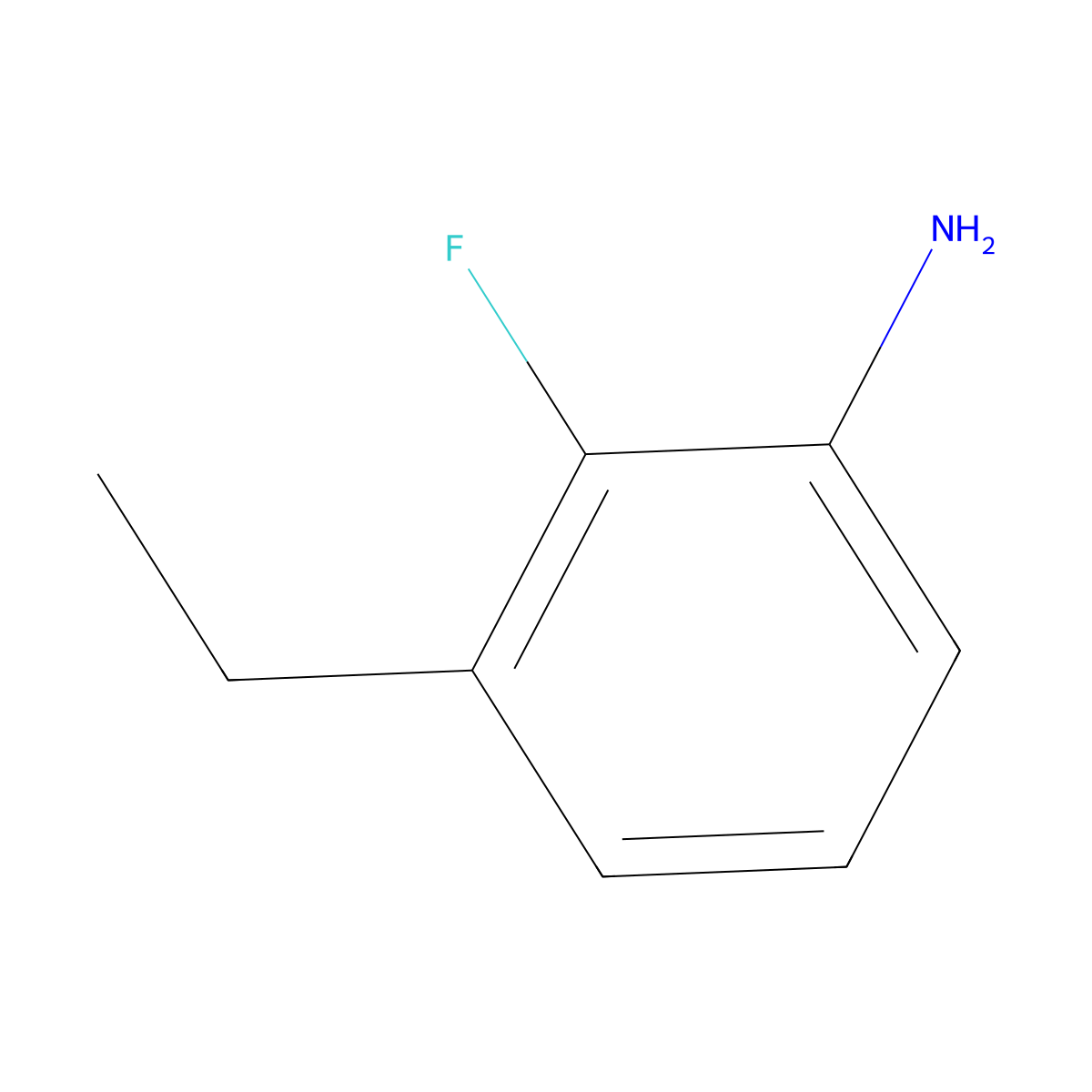 3-Ethyl-2-fluoroaniline molecular structure, CAS 1369791-16-1