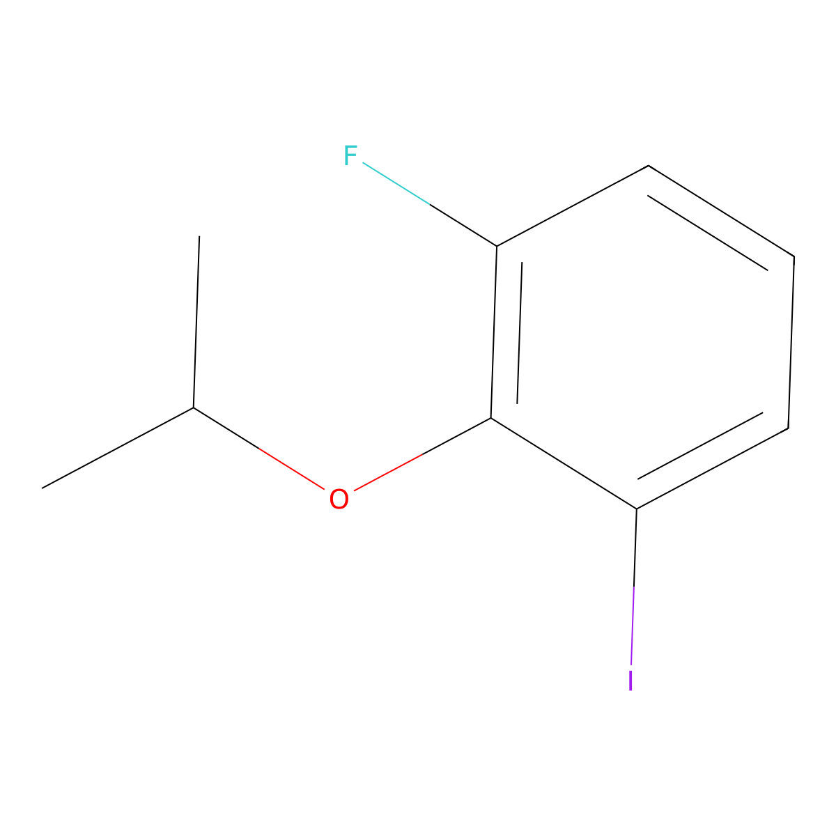 1-Fluoro-3-iodo-2-isopropoxybenzene molecular structure, CAS 1369791-49-0