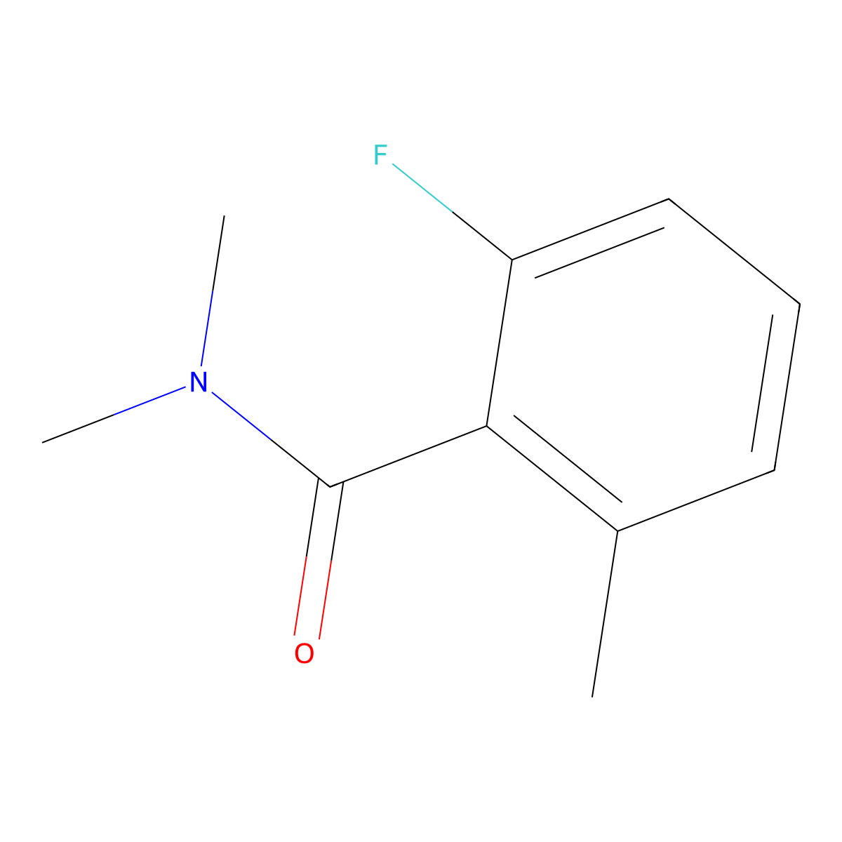 2-fluoro-N,N,6-trimethylbenzamide molecular structure, CAS 1369792-15-3