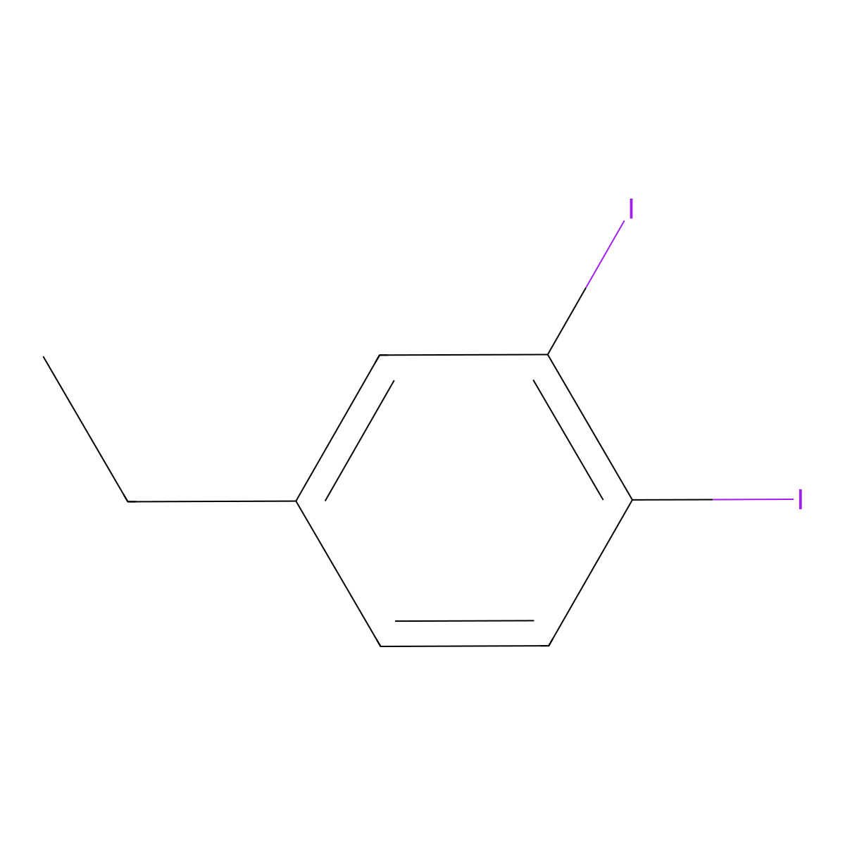 4-Ethyl-1,2-diiodobenzene molecular structure, CAS 1369792-52-8