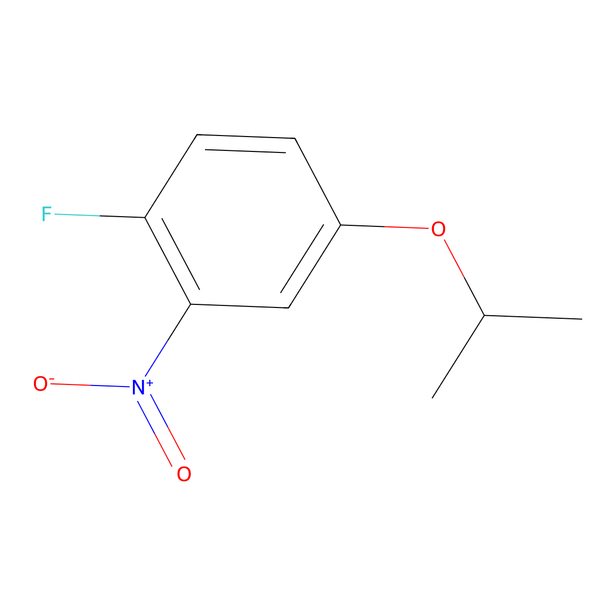 1-Fluoro-2-nitro-4-(propan-2-yloxy)benzene molecular structure, CAS 1369792-76-6