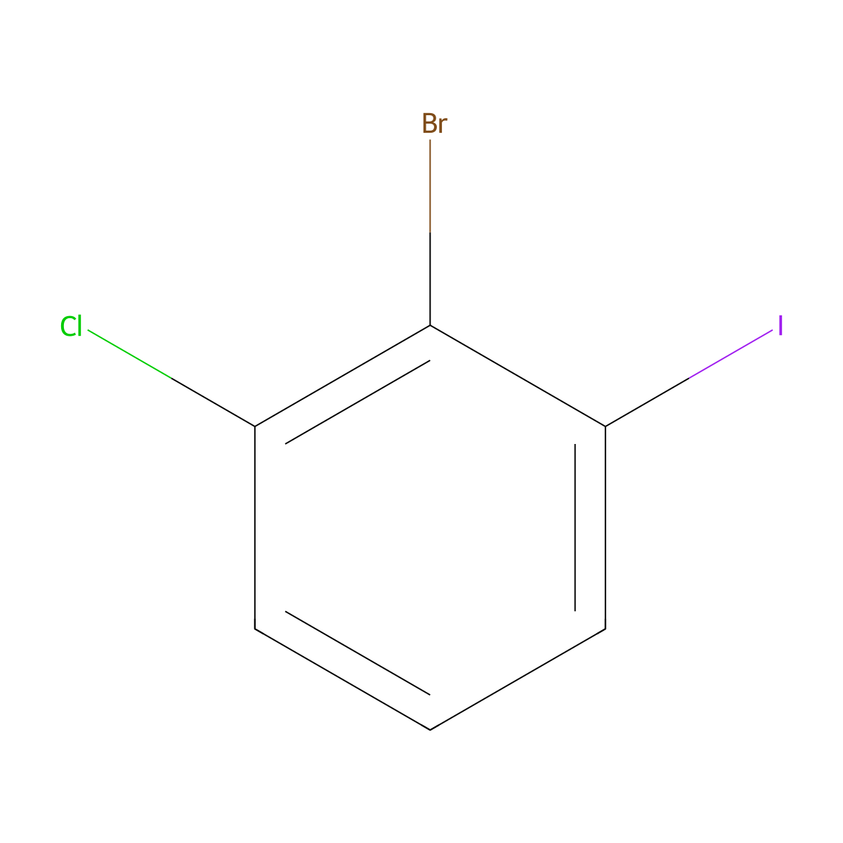 2-Bromo-1-chloro-3-iodobenzene molecular structure, CAS 1369793-66-7