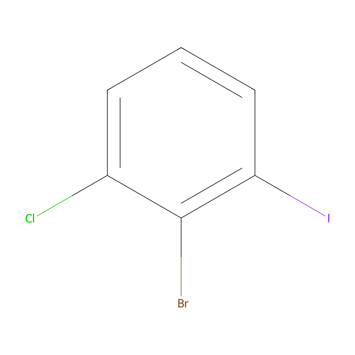 2-Bromo-1-chloro-3-iodobenzene molecular structure, CAS 1369793-66-7