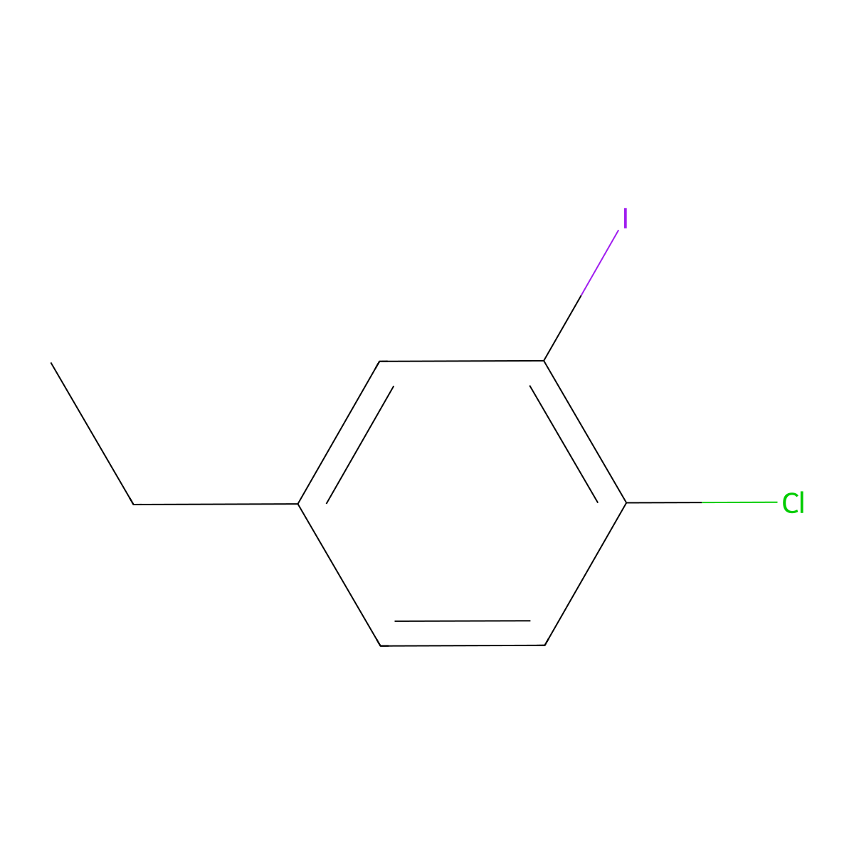 1-Chloro-4-ethyl-2-iodobenzene molecular structure, CAS 1369793-71-4