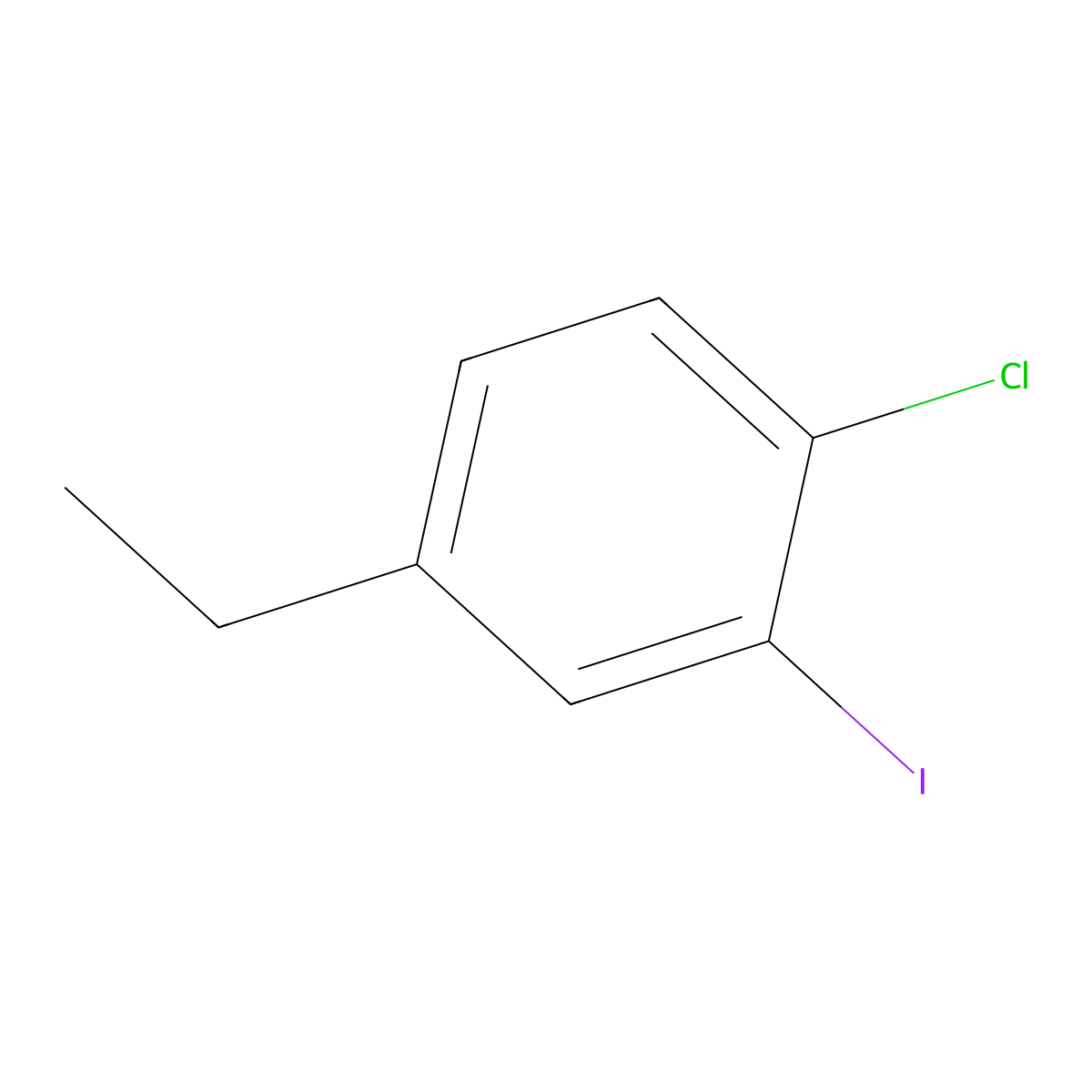 1-Chloro-4-ethyl-2-iodobenzene molecular structure, CAS 1369793-71-4
