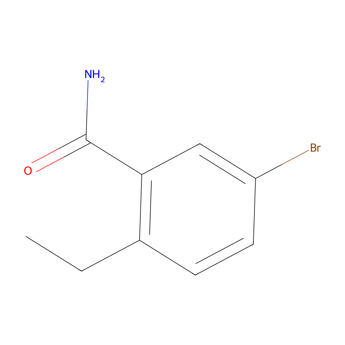 5-Bromo-2-ethylbenzamide molecular structure, CAS 1369798-95-7