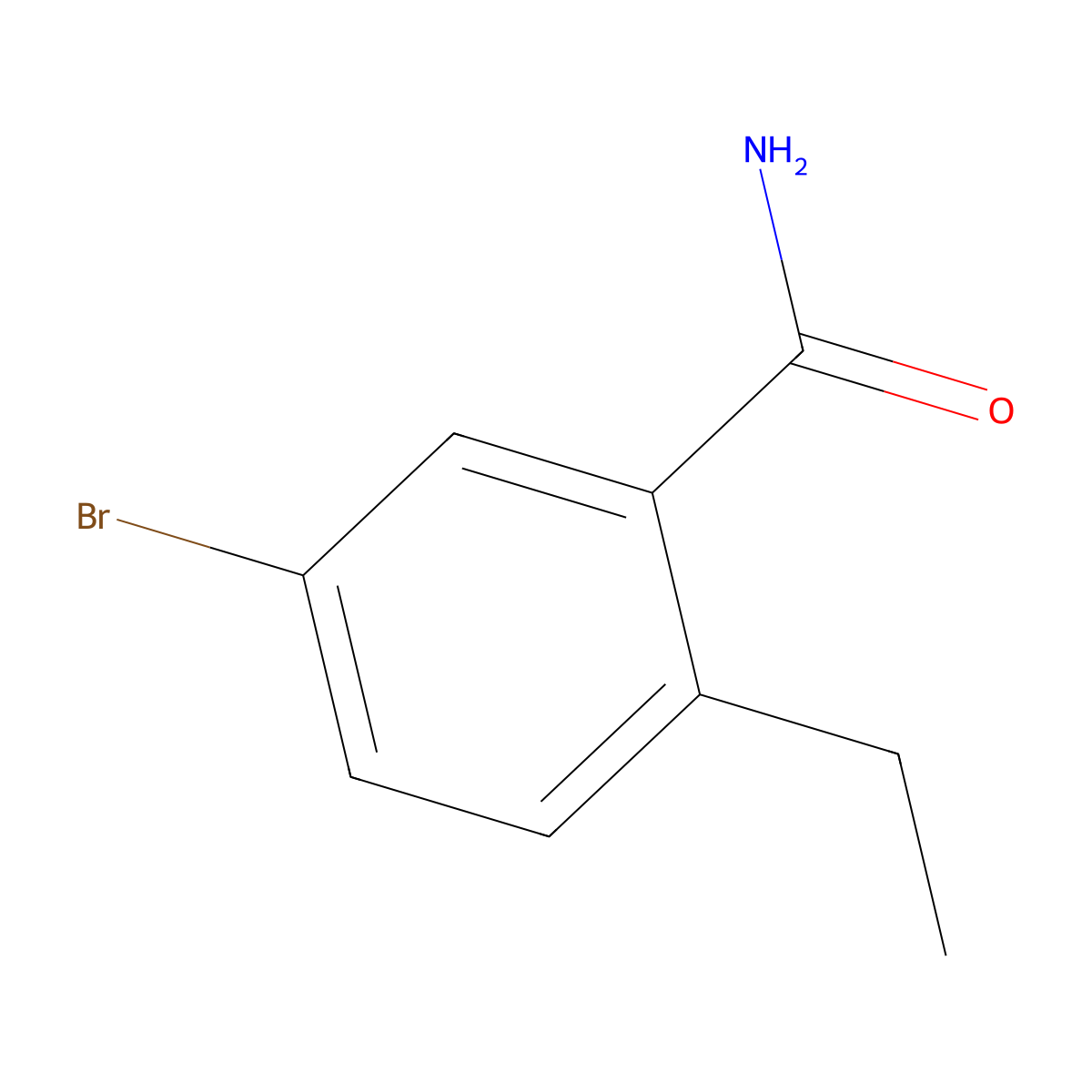5-Bromo-2-ethylbenzamide molecular structure, CAS 1369798-95-7