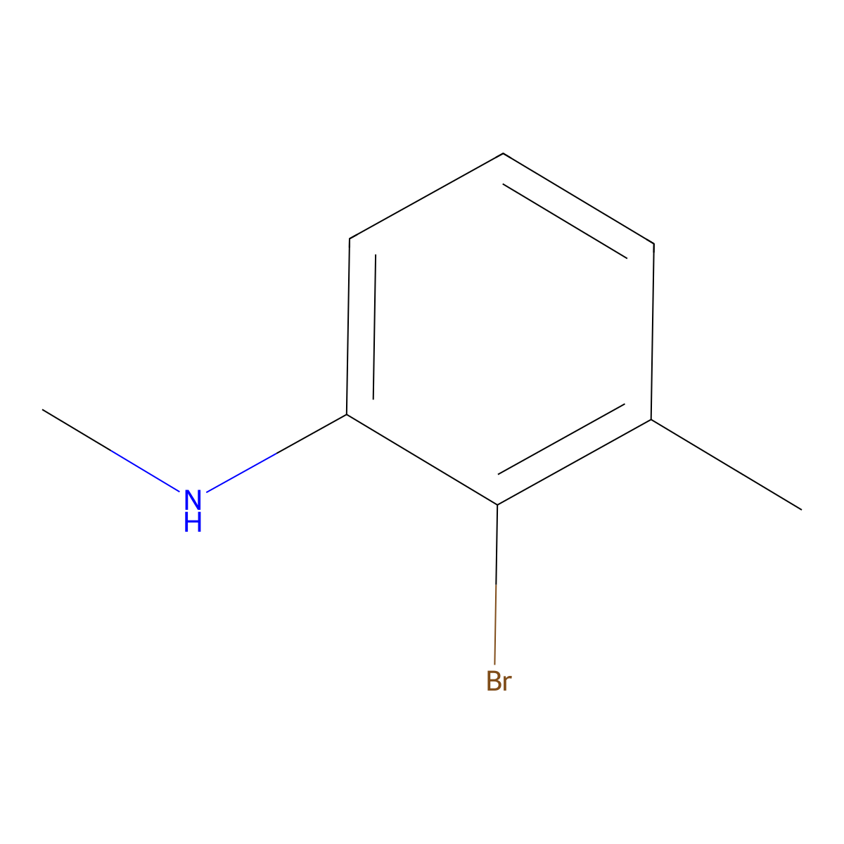 2-bromo-N,3-dimethylaniline molecular structure, CAS 1369799-92-7