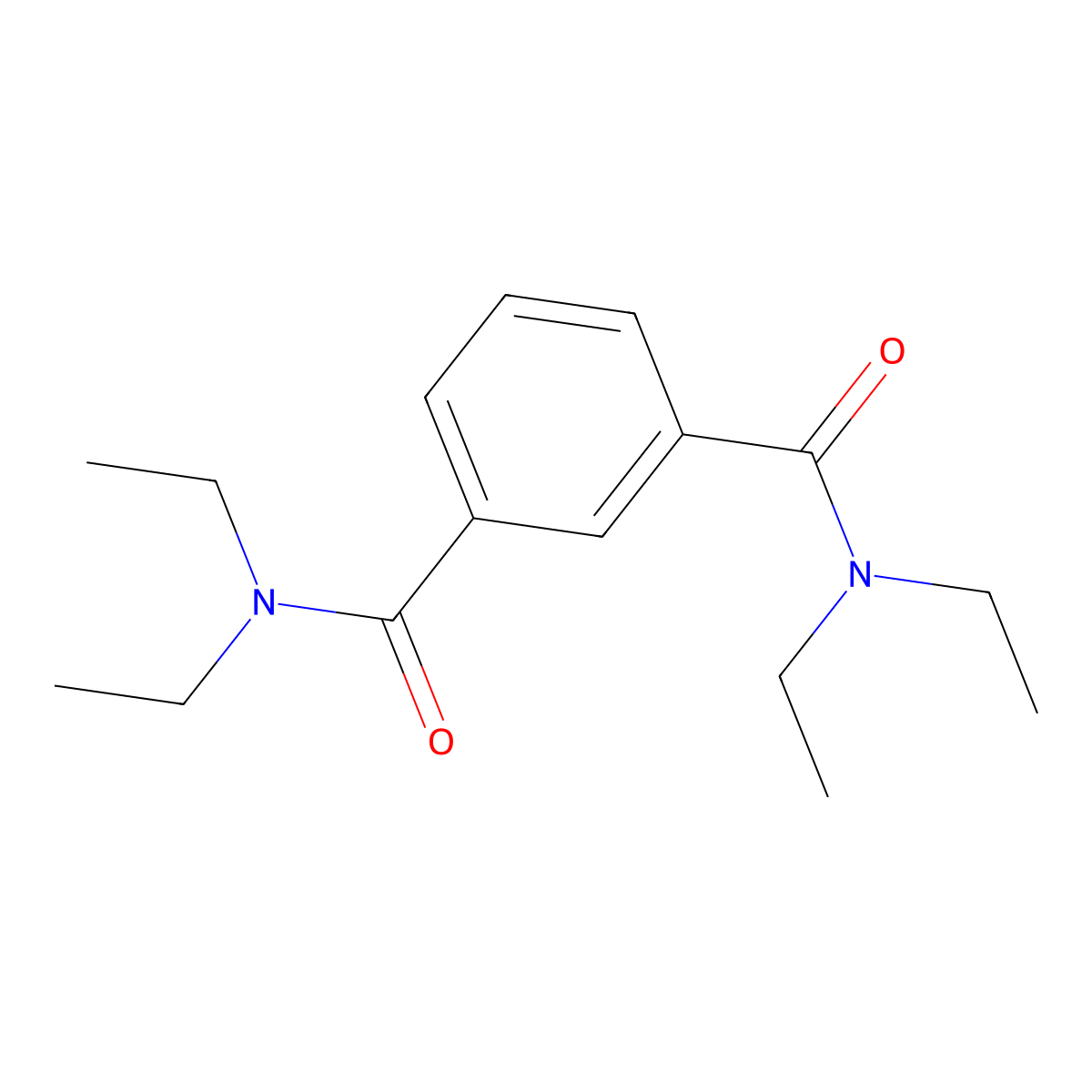 N,N,N',N'-Tetraethylisophthalamide molecular structure, CAS 13698-87-8
