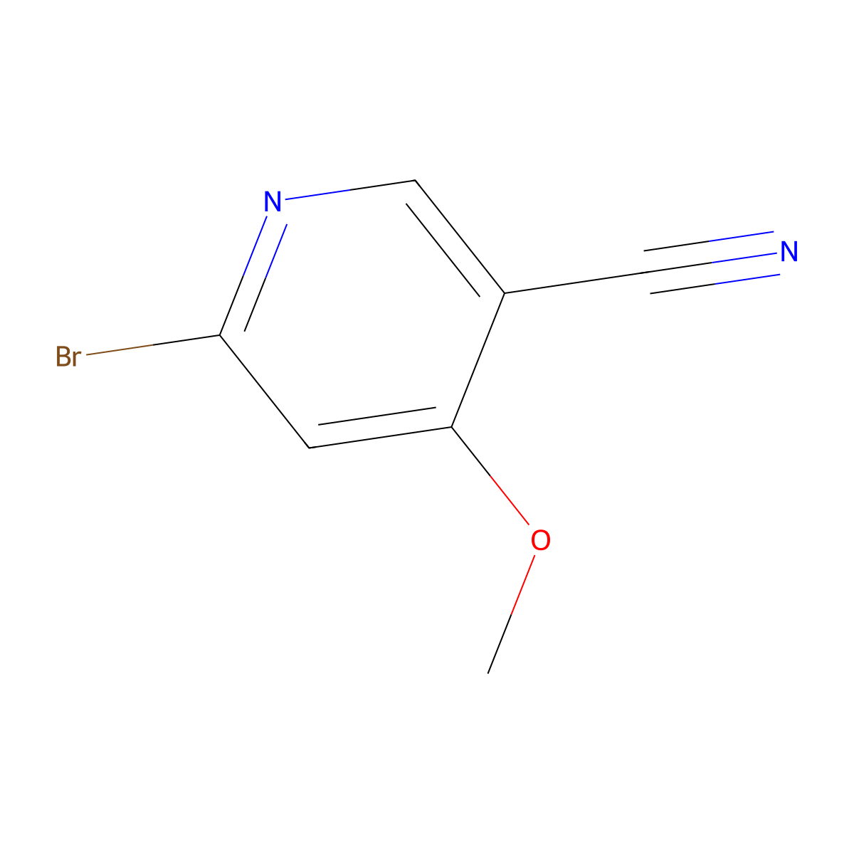 6-Bromo-4-methoxynicotinonitrile molecular structure, CAS 1369804-85-2