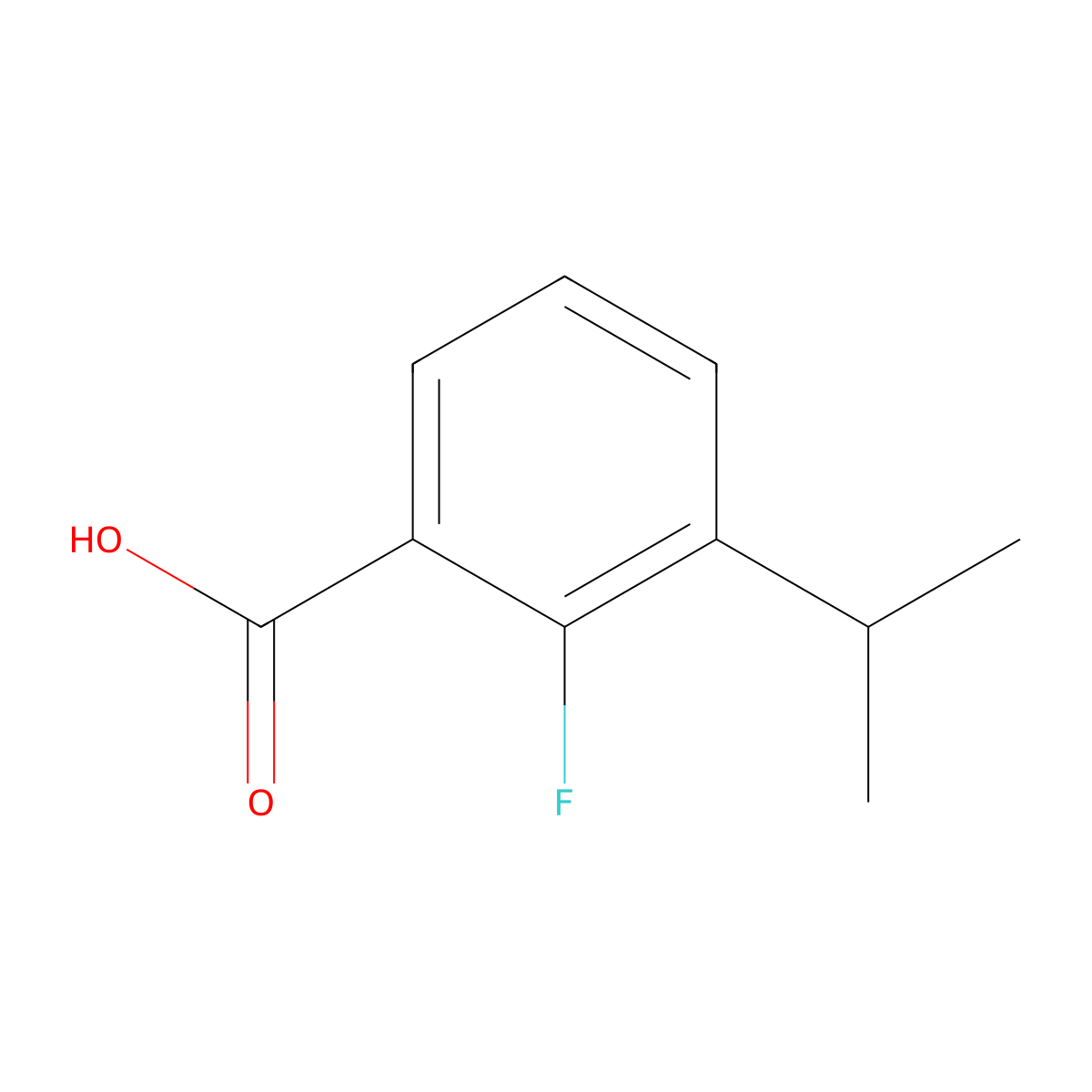 2-Fluoro-3-(propan-2-yl)benzoic acid molecular structure, CAS 1369805-45-7